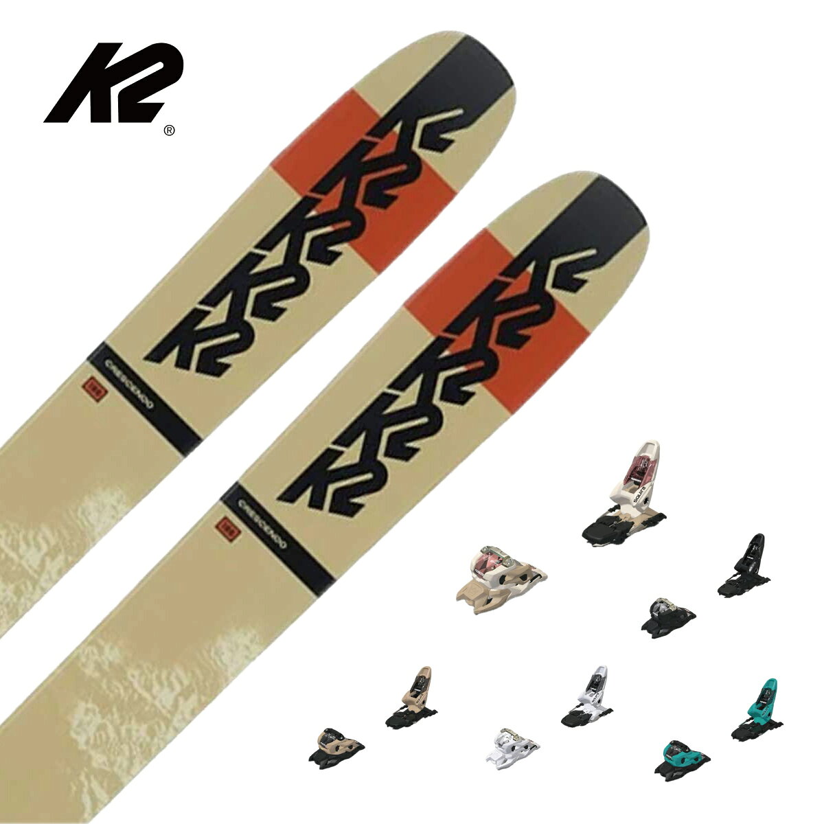 K2 ケーツー スキー板 メンズ レディース＜2026＞CRESCENDO [S230301901] + マーカー SQUIRE 11 ビンディング セット 取付無料