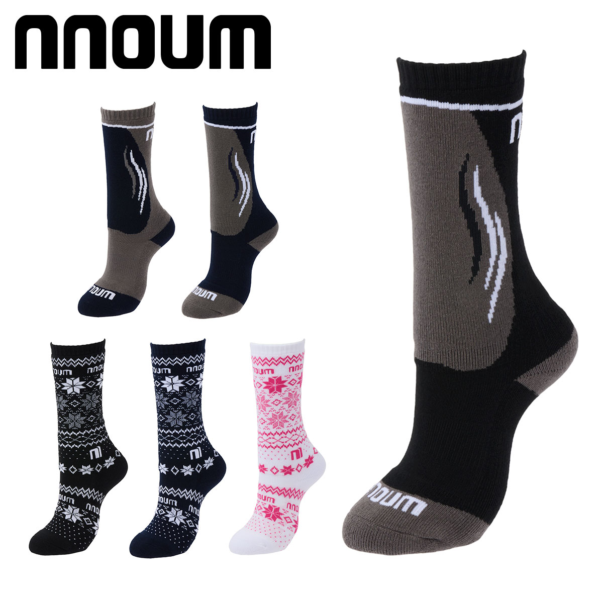 スキー スノーボート ソックス キッズ ジュニア 靴下 子供 男の子 女の子 NNOUM ノアム 16-19 / 20-23 ..