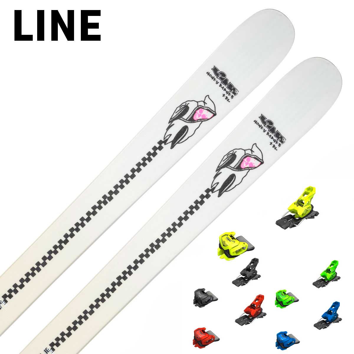LINE ライン スキー板 メンズ レディース 2025 HONEY BADGER TBL + ATTACK 14 【金具付き・取付送料無料】
