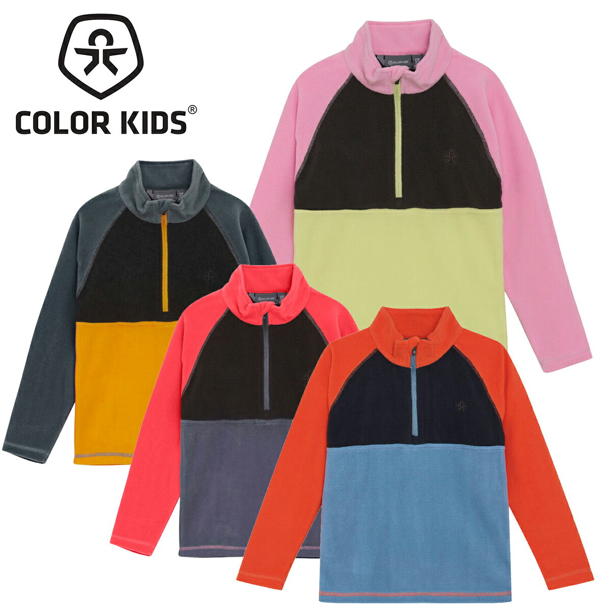 Color Kids カラーキッズ スキーウェア ミドルレイヤー フリース キッズ ジュニア＜2026＞742403 / Fleece Pulli - Colorblock