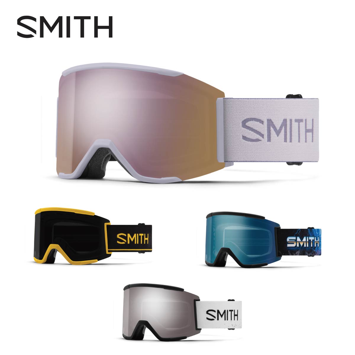 SMITH - SMITH スミス スキーゴーグル メンズ レディース＜2026＞Squad XL / スカッド エックスエル【ASIAN FIT】【スペアレンズ付】【ミラー】 日本正規品
