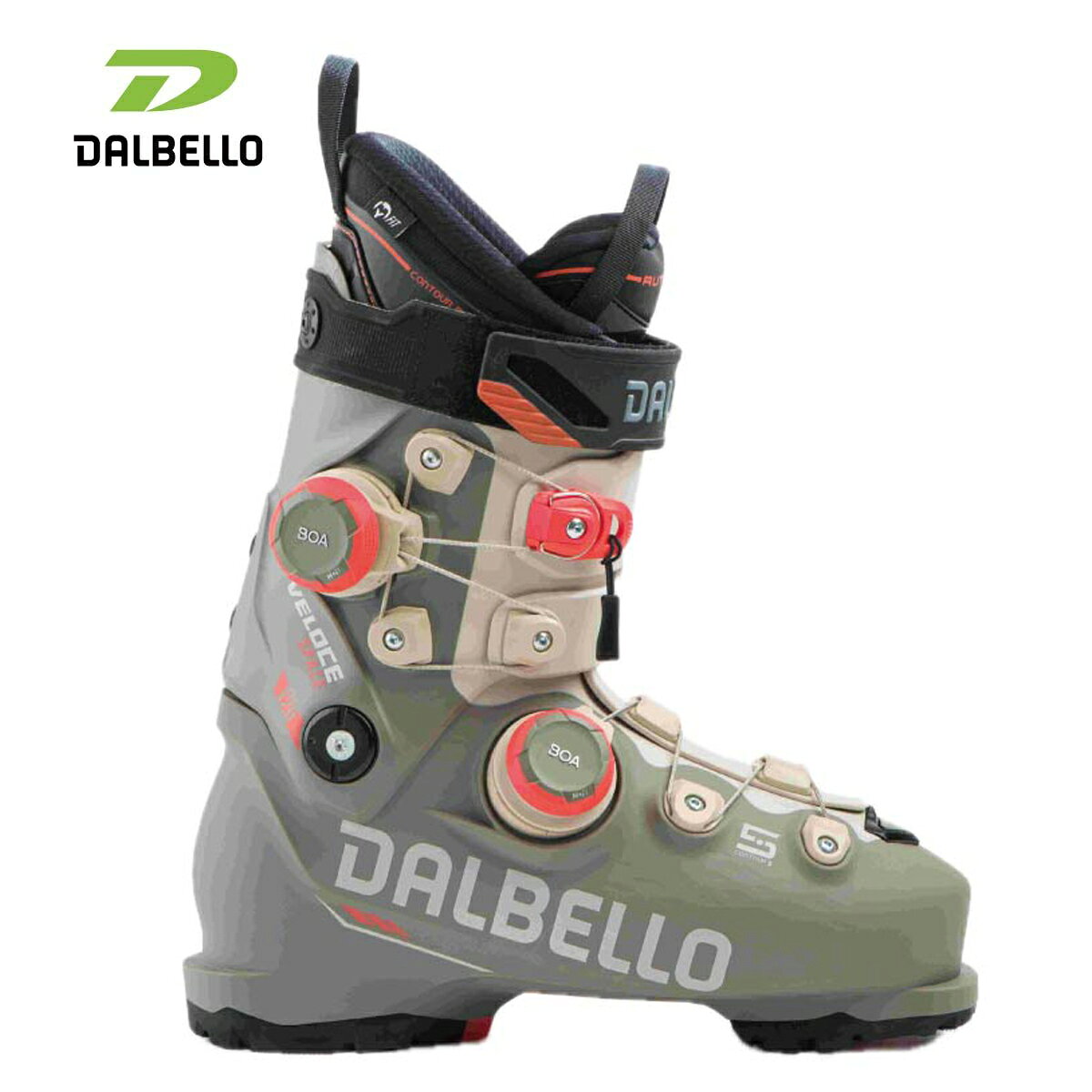 メーカー希望小売価格はメーカーカタログに基づいて掲載しています DALBELLO ダルベロ スキーブーツ■VELOCE SPACE 120 DUALヴェローチェ スペース 120 デュアルフレックス（硬さ）：120ラスト（幅）：101mmCOLOR・ストーングレー×エクリュSIZE・24.5 - 30.5cm（1cm毎）重量（片足）・2050g(27.5cm)・シェル素材：ポリウレタン・カフ素材：ポリウレタン・ストラップ：パワーストラップ40mm・バックル：デュアルBOAダイアル・熟成型：シェル〇、インナー〇・原産国：イタリア製 ※メーカー企画書の情報で商品登録を行っております。予告なしに商品名と仕様変更される場合がございます。
