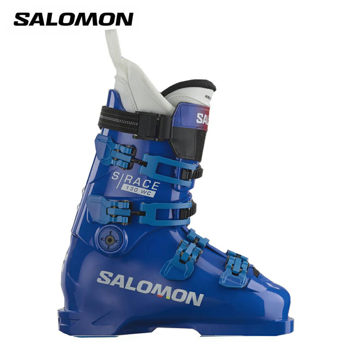 メーカー希望小売価格はメーカーカタログに基づいて掲載しています SALOMON スキーブーツ■ S/RACE2 130 WCフレックス（硬さ）： 130ラスト（幅）： 92 mmREFERENCE・L47049900COLOR・Race Blue/WhiteSIZES・23.5 to 27.5WEIGHT・2,100 g (1/2pair) (26.5cm)SHELL・Polyurethane EtherCUFF・Polyurethane EtherLINER・World cupSTRAP・360° 65mm Dual ClawBUCKLE・4 Screwed Aluminium TECHNOLOGIES・Race Construction原産国 ROMANIA