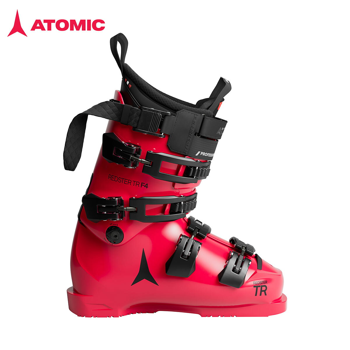 メーカー希望小売価格はメーカーカタログに基づいて掲載しています ATOMIC アトミック スキーブーツ■REDSTER TR F4レッドスター TR F4AE5031700フレックス（硬さ）：130ラスト（幅）/ フィット：93mm Racing LastCOLOR・Red Tension / Black / MagentaSIZE RANGE・24/24.5 - 28/28.5SHELL TECHNOLOGY・TR Wall Thickness・Power Chassis・Anatomic Toe Box・0° Sole Canting・Grind Grid・Depth Guide Boot BoardCUFF TECHNOLOGY・Dual-Sided Cuff Alignment・Power ControlSHELL / CUFF MATERIAL・Formula PU Shell / PU CuffCUFF HEIGHT・Regular Cuff - All SizesLINER MODEL・World Cup Race LinerLINER TECHNOLOGY・Redster AFS Tongue・Ankle Retention System・Microfiber Outer・Full Lacing・Dual Velcro SpoilerPOWER STRAP・55mm Professional Dual StrapCUFF / SHELL CLOSURE・Magnesium Elite BucklesFORWARD LEAN / SHELL ROTATION・16° （Default）, 18° / 0°BOOT SOLE・Redster Solid SoleNORM・Alpine Norm ISO 5355 - Type AWEIGHT(g) / BOOT SIZE(cm)・2,317 / 26/26.5WHAT’S IN THE BOX・Size Adjuster・2nd Power Control Screw・Liner Laces・Liner Spoilerトップアスリートが必要とする反応性とコントロール性を実現するために、個人に合わせてフィット感を選べる130フレックス・レース用ブーツです。原産国 ROMANIA ※メーカー企画書の情報で商品登録を行っております。予告なしに商品名と仕様変更される場合がございます。