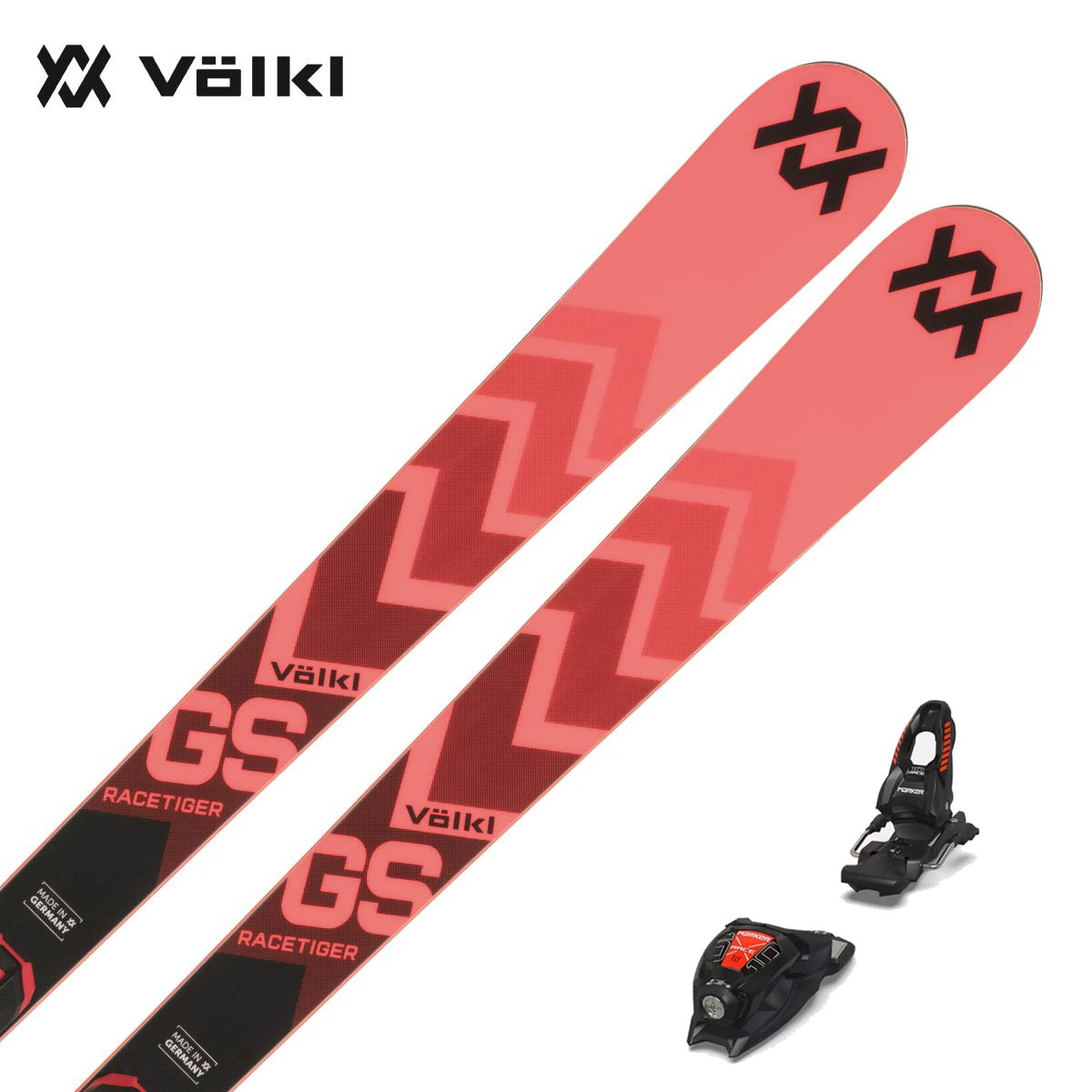 VOLKL フォルクル スキー板 キッズ ジュニア 2025 RACETIGER GS JR WC + RACE 10 プレート/ビンディング セット 取付無料