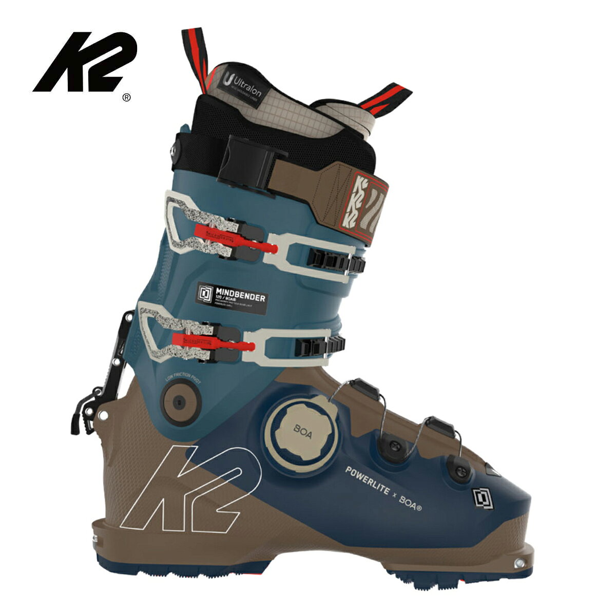 メーカー希望小売価格はメーカーカタログに基づいて掲載しています K2 ケーツー スキーブーツ■MINDBENDER 120 BOA(R) マインドベンダー 120 ボア(R)フレックス（硬さ）：120ラスト（幅）：97 - 100mmSIZE・24.5 - 30.5 cmFEATURESBOA(R) Fit System - MultiFit Last - Fastfit Instep - Powerlite Shell - Powerlock Spyne - Fully Heat Moldable - Integrated Tech Fittings - Friction Free Cuff Pivot - GripWalk Outsoles - Modular Honeycomb Boot Board with Hard & Soft Insertsメーカー品番KS251177WEIGHT (G): 1,823g @ 26.5SHELL MATERIAL: TPUCUFF MATERIAL: TPULINER: PrecisionFit Pro TourSTRAP: Non-Elastic Cam Strap - One PieceOUTSOLE: GripWalkマインドベンダー120 BOA(R) ブーツは、超軽量のツーリング構造とカスタムフィットブーツの微調整機能を組み合わせている。 ※メーカー企画書の情報で商品登録を行っております。予告なしに商品名と仕様変更される場合がございます。