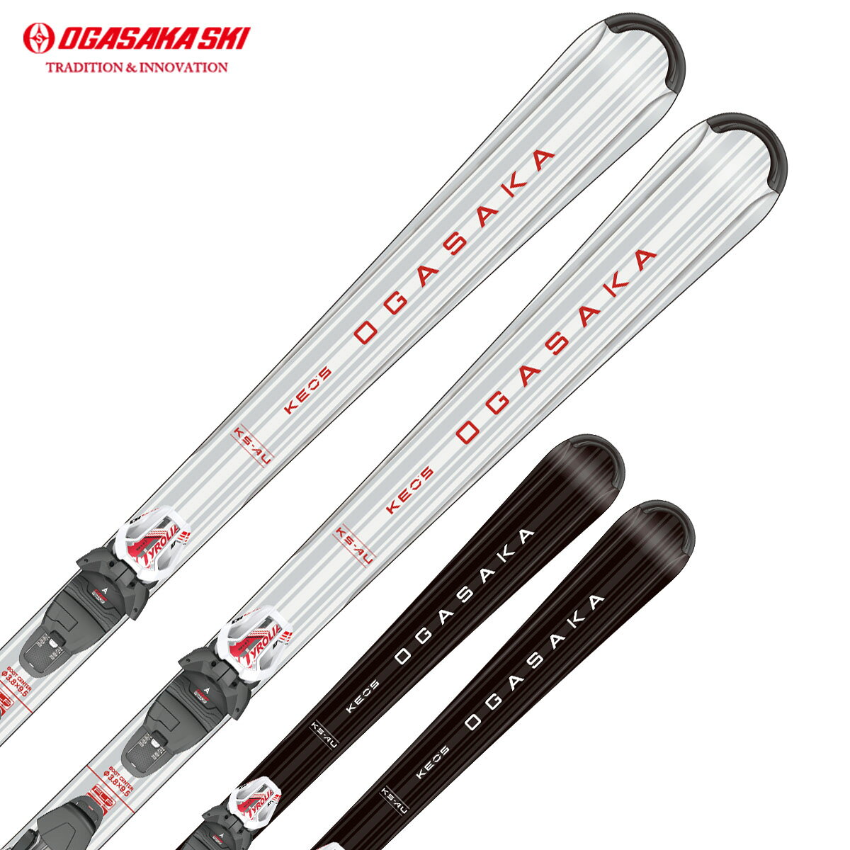 OGASAKA オガサカ スキー板 メンズ レディース＜2026＞KEO'S 〔ケオッズ〕 KS-AU WT/BK + SLR 10 GW WT..