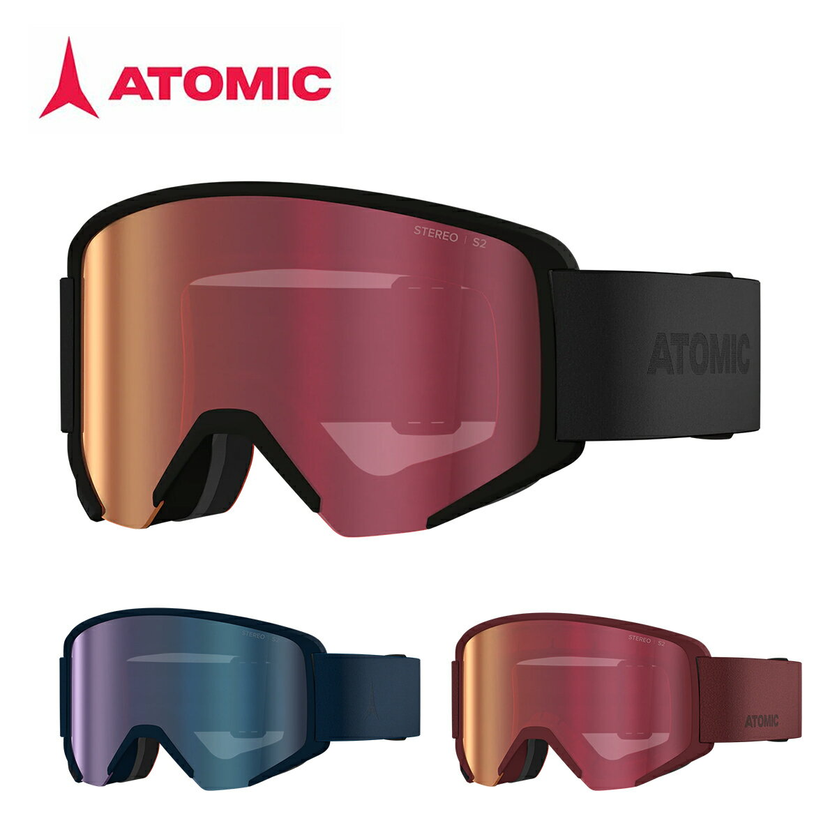 メーカー希望小売価格はメーカーカタログに基づいて掲載しています ATOMIC アトミック スキーゴーグル■AN51069SAVOR L STEREOセイバー L ステレオカラー：■Black/Deep Ocean/MaroonFEATURES・完璧な透明度を実現するステレオマルチレイヤー処理を施した、高品質なオールラウンドゴーグルです。・アトミックサバーLステレオゴーグルは、快適さとスタイルのためにデザインされたお得なオプションです。・円筒形のダブルレンズでオーバーサイズに見えるので、周辺と上下の視界が素晴らしいです。・このゴーグルは、顔の幅が広く、ゆったりとした感じが好きな人に合うラージフレームで、フレームのライブフィットは顔の輪郭に合わせて成型され、瞬時に個々の顔にフィットします。・また、眩しさや疲れから目を守るステレオマルチレイヤー加工も施されています。・Over The Glasses対応（OTG LITE）で、必要に応じて度付きメガネの上からでも快適にフィットします。・他のAtomicゴーグルと同様、Atomic本社で設計・開発されています。WEIGHT / Technology・Weight (g) : 140・Stereo Lens Technology・Large Fit・Live Fit Frame・Over The Glasses (OTG LITE)Tech Features・Adaptive LF Tri-Layer Face Foam・Anti-Scratch Outer Lens (PC)・8x Anti-fog Inner Lens (AC)※メーカー企画書の情報で商品登録を行っております。予告なしに商品名と仕様変更される場合がございます。