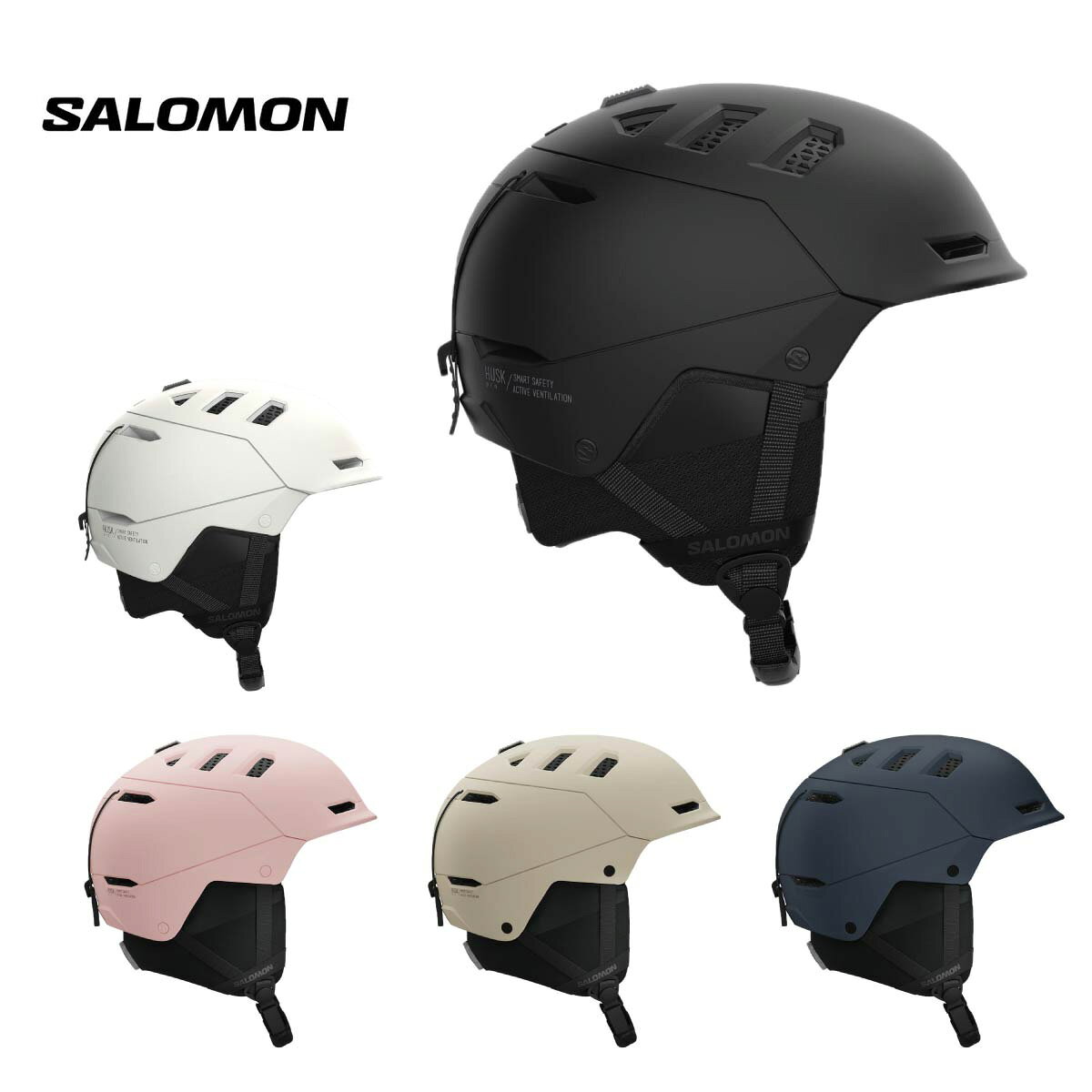 メーカー希望小売価格はメーカーカタログに基づいて掲載しています サロモン SALOMON スキーヘルメット■HUSK PROハスクプロカラー■Black■White■Heavenly Pink■Rainy Day■Dress BlueサイズSサイズ〔53-56cm〕Mサイズ〔56-59cm〕Lサイズ〔59-62cm〕Shell construction：In-MoldSafety：EPS4D | Smart SafetyFit：Custom Dial 360 | MaxFit | Oval fitVentilation：Adjustable ventilation | AirflowconceptOther features：Recycled fabricsWEIGHT：470g優れたプロテクション機能、卓越した快適性、時代に左右されないスタイルシャープなデザインと安全性、通気性、フィット感を兼ね備えたハスクプロは、高レベルの衝撃吸収性能とプロテクション機能が特徴。フィット感の微調整が簡単にでき、一日中快適かつ安全にスキー・スノーボードが楽しめます。※メーカー企画書の情報で商品登録を行っております。予告なしに商品名と仕様変更される場合がございます。