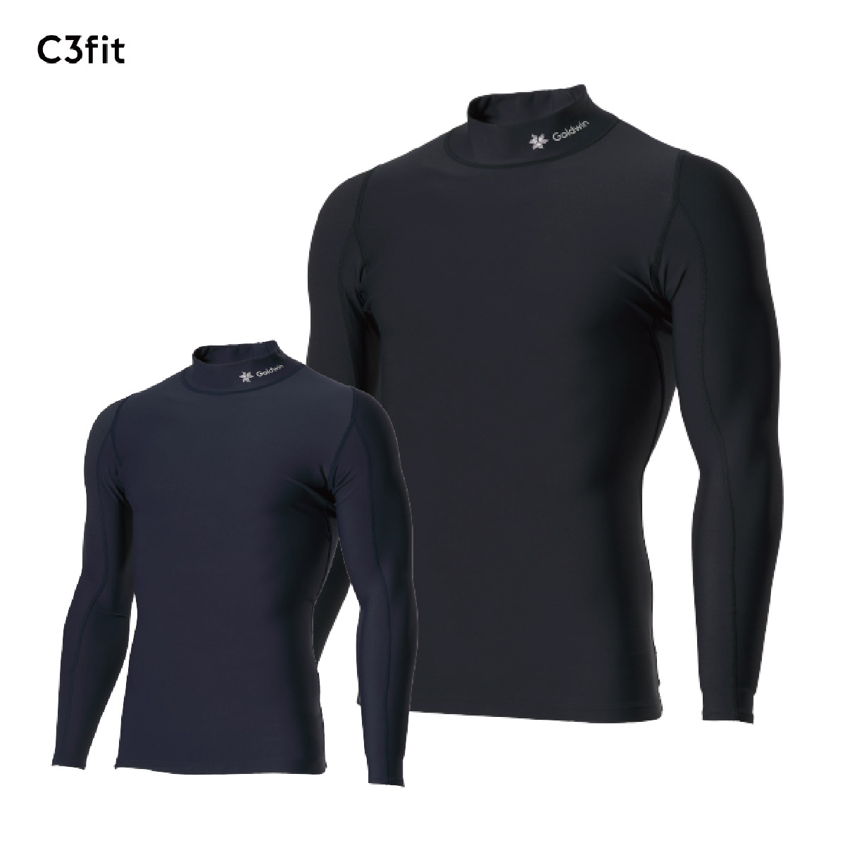 c3fit シースリーフィット メンズ インナー＜2024＞ GC62302 / Kodenshi Warm High Neck Long Sleeves