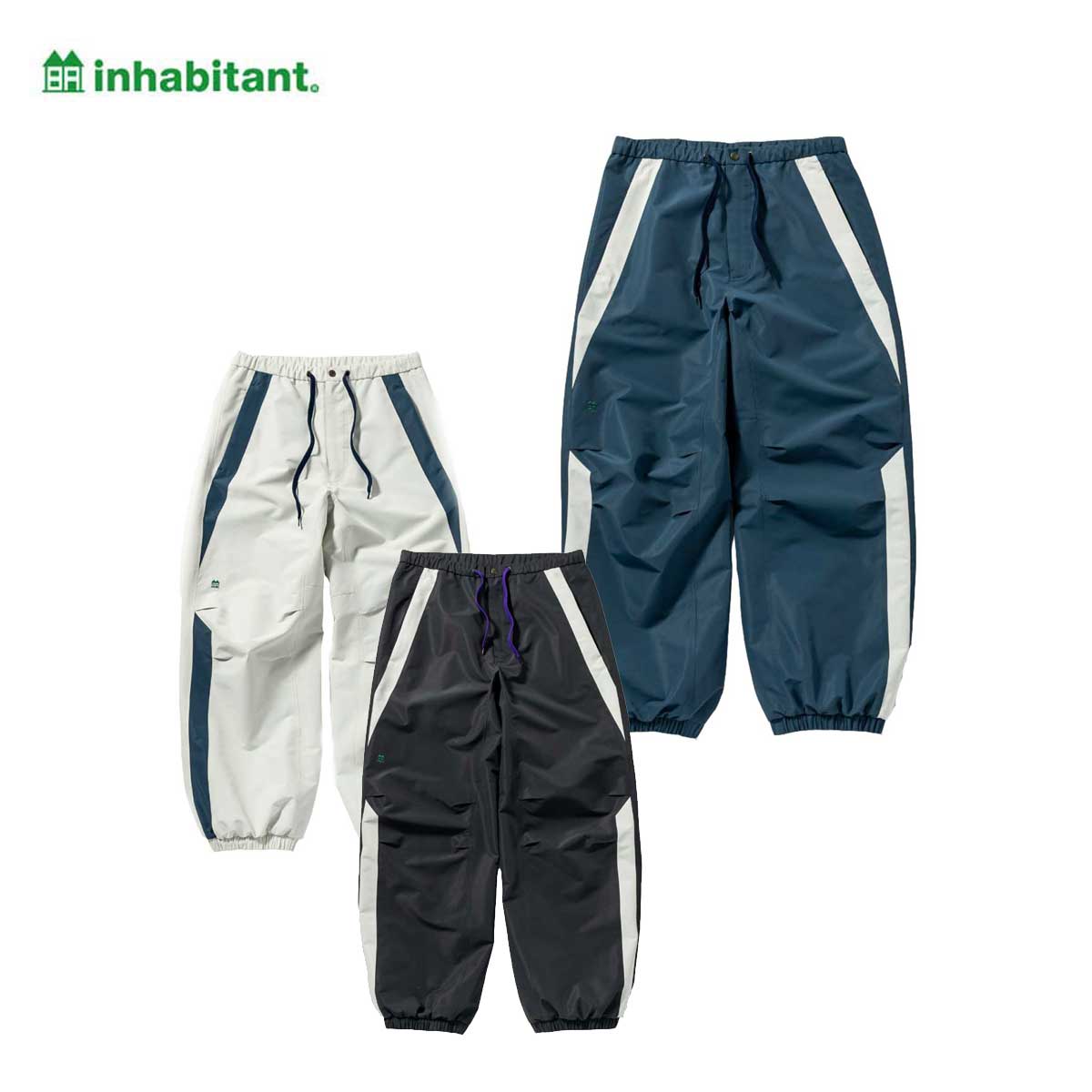 メーカー希望小売価格はメーカーカタログに基づいて掲載しています inhabitant インハビタント スキーウェア■ISM24OB50SIDE LINE SNOW PANTS サイドライン スノーパンツ耐水圧：10,000mm素材表 : PE100% / 裏 : PE100%・ウエストアジャスター付COLOR・NAVY・WHITE・BLACKSIZES,M,Lサイドライン切替のシンプルなデザインです。 ※メーカー企画書の情報で商品登録を行っております。予告なしに商品名と仕様変更される場合がございます。