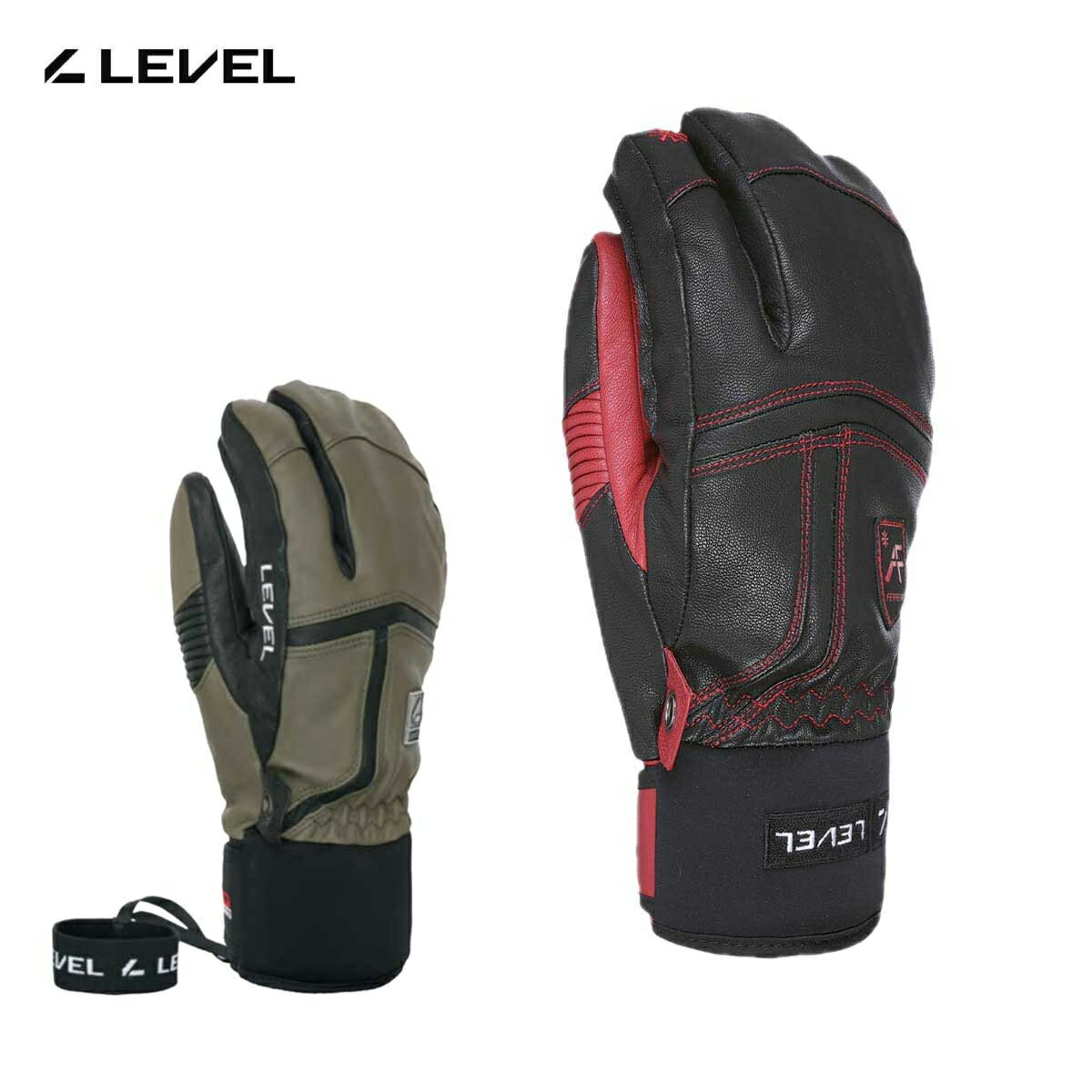 Revell - LEVEL レベル スキーグローブ 2026 2064UT / OFF PISTE LEATHER TRIGGER 日本正規品