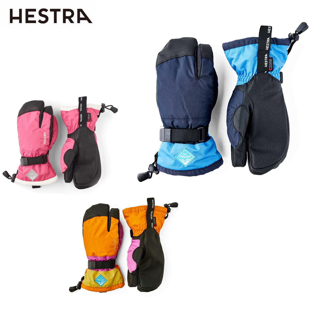 HESTRA ヘストラ スキーグローブ キッズ ジュニア＜2027＞32532 / Gauntlet Czone Jr 3-Finger 日本正規品