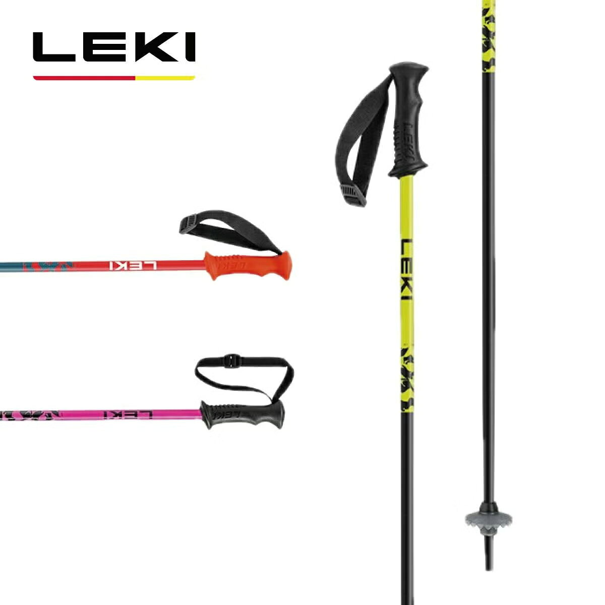 LEKI レキ スキー ポール ストック キッズ ジュニア＜2027＞653 44141/653 44144/653 44142/ RIDER【アルミ】