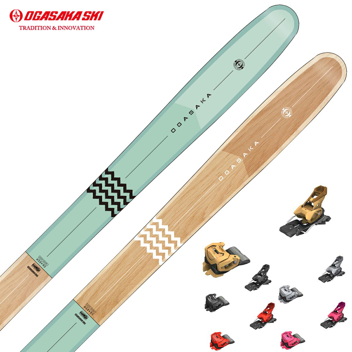OGASAKA オガサカ スキー板■E-TURN ET-10.8■164cm　R：( 13.6 m)サイドカット：( 135.0/108.0/126.5 mm)■173cm　R：( 15.9 m)サイドカット：( 135.0/108.0/126.5 mm)■178cm　R：( 17.3 m)サイドカット：( 135.0/108.0/126.5 mm)■183cm　R：( 18.7 m)サイドカット：( 135.0/108.0/126.5 mm)■188cm　R：( 20.1 m)サイドカット：( 135.0/108.0/126.5 mm)構造・サンドウィッチ・Front Lead Function構成材・NFウッドコア(超軽量芯材)・特殊F.R.P滑走面素材：UHMW-PE　ナチュラル仕上げ：ミクロストーン＆セラミックディスクフィニッシュストラクチャー：クロスエッジシームレス重量※・板：1/2セット重量　1,037g/m※1/2セット重量は参考値ですので予めご了承ください。原産国板：日本パウダーベースのオールラウンドスキー、パウダー7　ゲレンデ3パウダーラン、ツリーランにおいては膝上くらいのパウダーでも楽にスキーの向きを変えることができ、ゲレンデではデモ用モデルのスキーと同じような感覚でキレのあるターンを楽しむことができます。パウダーベースのオールラウンドスキーが前モデルの乗り味を継承しつつ、より様々な場面での操作性が向上しました。グリップ力を高め、高速安定性と春雪や悪雪での滑走性が向上しました。108mmというシチュエーションを選ばないセンター幅を備え、パウダーもゲレンデも両方楽しみたいスキーヤーにオススメのモデルです。※メーカー企画書の情報で商品登録を行っております。予告なしに商品名と仕様変更される場合がございます。