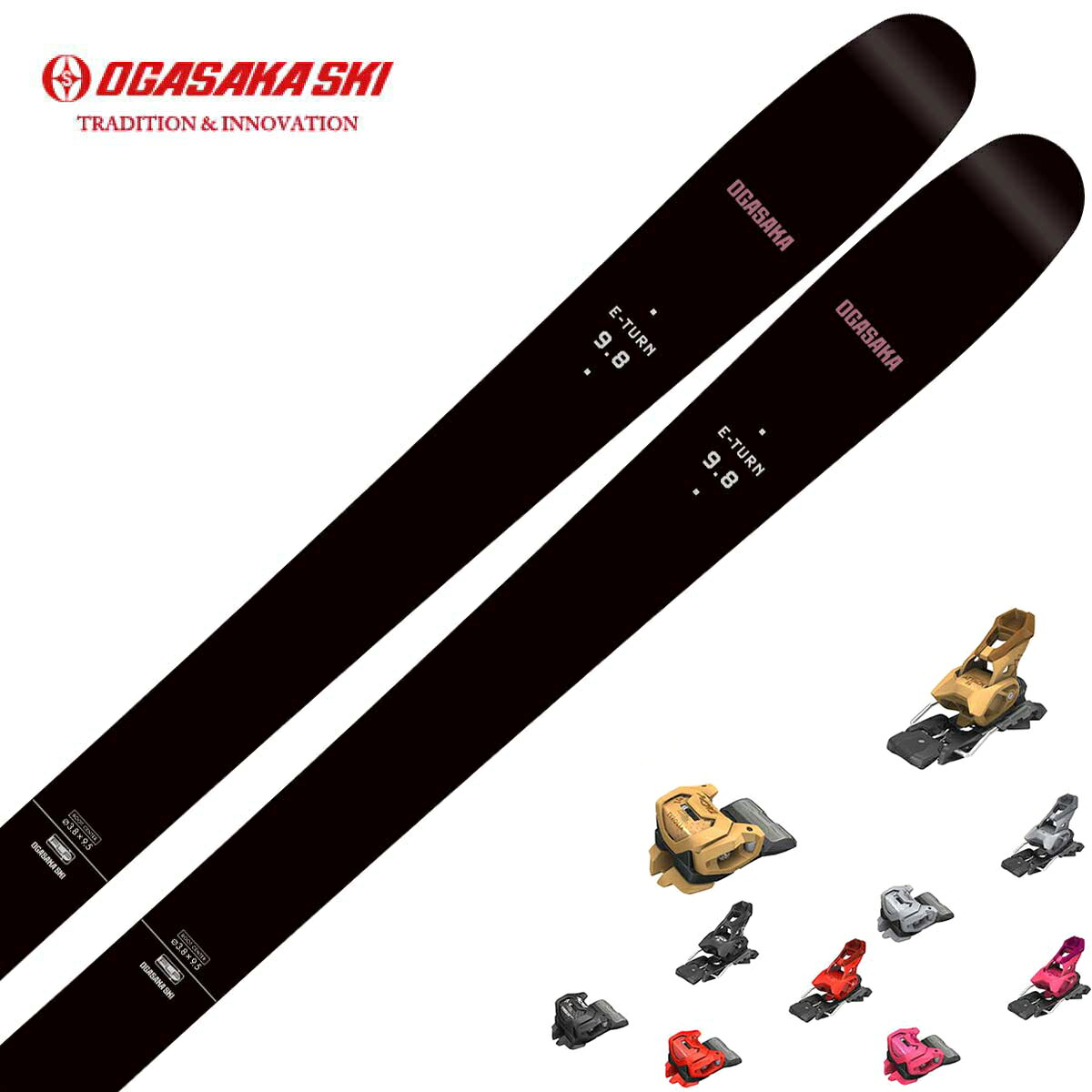 OGASAKA オガサカ スキー板■E-TURN ET-9.8■165cm　R：( 14.4 m)サイドカット：( 133/98/121 mm)■172cm　R：( 16.0 m)サイドカット：( 133/98/121 mm)■179cm　R：( 17.7 m)サイドカット：( 133/98/121 mm)■186cm　R：( 19.5 m)サイドカット：( 133/98/121 mm)構造・サンドウィッチ・Front Lead Function構成材・NFウッドコア(超軽量芯材)・特殊F.R.P滑走面素材：UHMW-PE　ナチュラル仕上げ：ミクロストーン＆セラミックディスクフィニッシュストラクチャー：クロスエッジシームレス重量※・板：1/2セット重量　933g/m※1/2セット重量は参考値ですので予めご了承ください。原産国板：日本サイドカントリー、ツアー、ゲレンデユース用、パウダー4　ゲレンデ7パウダーやツアースキー、ゲレンデメインのスキーヤーにおすすめの「ET-9.8」 が、前モデルよりもゲレンデユースでのポテンシャルが向上しました。パウダーはもちろん、オフピステや圧雪バーンにおいても抜群の回転性能と安定性を発揮します。春先のザラメ雪、悪雪においても雪質を選ばずに優雅なクルージングを楽しむことができます。また回転性能に優れ、スキーの長さを感じさせない操作性の良さが特徴的で地形遊びも軽快な操作感で楽しめます。※メーカー企画書の情報で商品登録を行っております。予告なしに商品名と仕様変更される場合がございます。