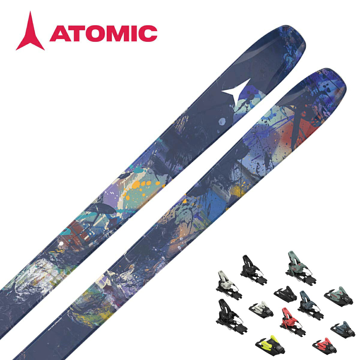 ATOMIC アトミック スキー板■Bent 90ベント 90■157cm R：(15 m)サイドカット：(118/90/109 mm)■166cm R：(17 m)サイドカット：(118/90/109 mm)■175cm R：(19 m)サイドカット：(119/90/109 mm)■184cm R：(21 m)サイドカット：(119/90/109 mm)ARTICLE NUMBERAA0030956RockerAll Mountain Rocker 20/70/10Features・HRZN Tech Tip & Tail・Directional Shape・Light Woodcore・Dura Cap Sidewall・Glossy Topsheet・Side Edge Angle: 87°・Base Edge Angle: 1.3°・Resist Edge ParkWeight（板のみ）1600g / 175cm原産国Bulgaria山全体をリッピングするのも、パークでスイッチコーク10の真ん中を逆さまに滑るのもお手の物です。※メーカー企画書の情報で商品登録を行っております。予告なしに商品名と仕様変更される場合がございます。