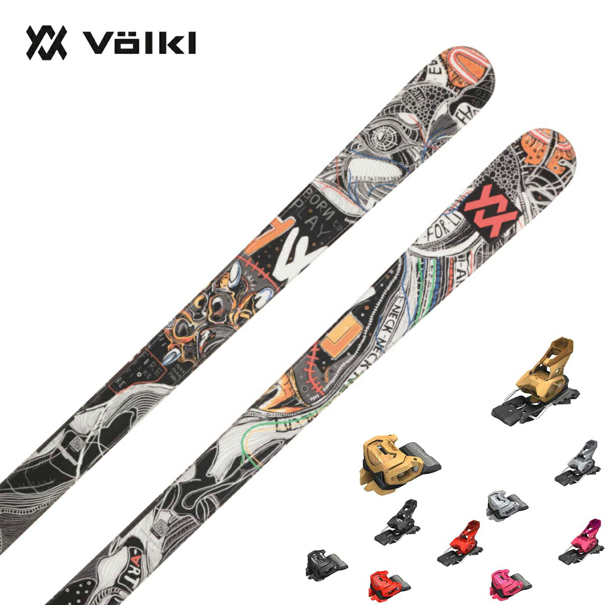 VOLKL フォルクル スキー板■REVOLT 81　レボルト 81■148cm R：( 13.9 m )サイドカット：( 111/81/104 mm)■158cm R：( 16.3 m )サイドカット：( 111/81/104 mm)■168cm R：( 18.9 m )サイドカット：( 111/81/104 mm)■178cm R：( 21.8 m )サイドカット：( 111/81/104 mm)品番V2610162.000TECHNOLOGY・Full Cap・Twin Tip・Cap Construction / Mini Cap・Tough Box Construction・Base：DS F5701・Base structure：Matt structureCOREMultilayer Woodcore重量1,650g　@168cm※Weight can vary slightly due to the production cycles.・FULL CAMBER原産国中国フリースタイル入門者にお勧め。軽さ、動きの軽快さ、反発の速さがさりげなくライダーをサポート、トリックに挑戦したくなる気持ちを盛り上げてくれるモデルです。※メーカー企画書の情報で商品登録を行っております。予告なしに商品名と仕様変更される場合がございます。
