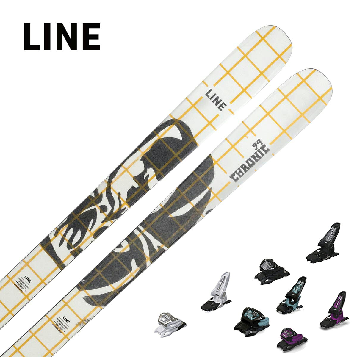 LINE ライン スキー板■CHRONIC 94クロニック 94■164cm R：( - m)サイドカット：(123/94/117 mm)■171cm R：( - m)サイドカット：(123/94/117 mm)■178cm R：(16.3 m)サイドカット：(123/94/117 mm)■185cm R：( - m)サイドカット：(123/94/117 mm)PROFILE10-2-10 @ 178CONSTRUCTIONAspen VeneerWEIGHT1920g @ 178SUPER POWERSBio-ResinThick Cut SidewallThin TipChronic 94 は、パークとゲレンデの両方を本気で楽しみたいスキーヤーのための万能モデルです。強化されたチップ、テール、サイドウォールによって非常に高い耐久性を実現し、ジャンプやジブを繰り返しても安心して使えます。一方で、整備されたバーンではキレのある快適な滑りも楽しめるため、朝から夕方まで一本で山全体を遊び尽くせるスキーです。※メーカー企画書の情報で商品登録を行っております。予告なしに商品名と仕様変更される場合がございます。