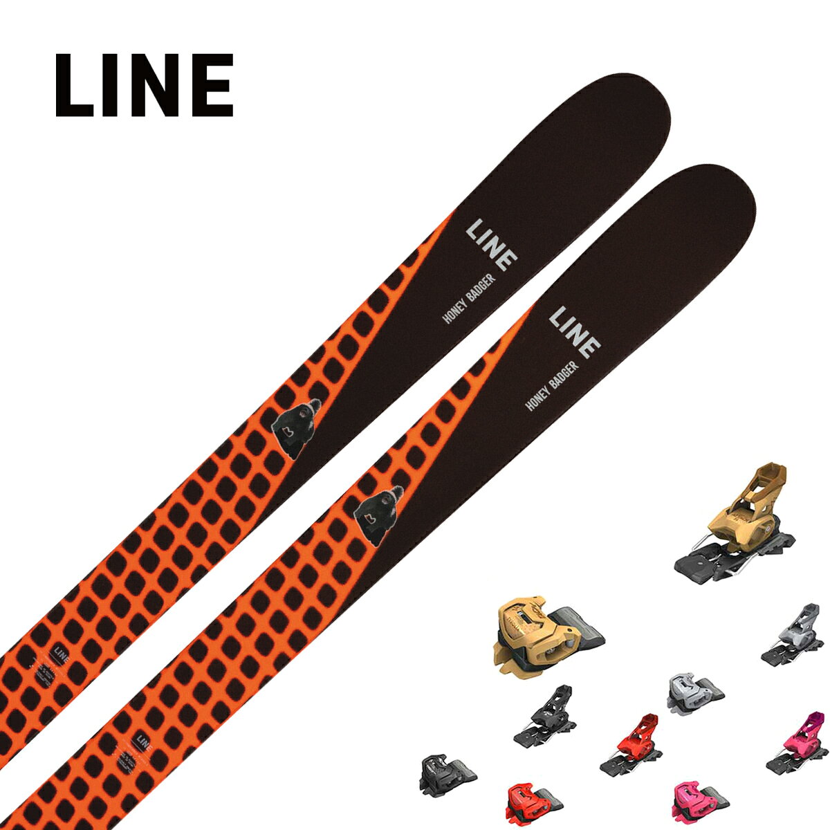 LINE ライン スキー板■HONEY BADGERハニー バジャー■144cm R：( - m)サイドカット：(120/92/116 mm)■155cm R：( - m)サイドカット：(120/92/116 mm)■166cm R：( - m)サイドカット：(120/92/116 mm)■172cm R：( - m)サイドカット：(120/92/116 mm)■177cm R：(19.5 m)サイドカット：(120/92/116 mm)PROFILE3-4-3 @ 177CONSTRUCTIONAspen VeneerWEIGHT1661g @ 177SUPER POWERSCarbon OlliebandHoney Badger は、とにかく丈夫で遊び倒せるフリースタイルスキーです。レールやボックスを攻めるジブ、地形を使ったボンク、ジャンプ、タップ系トリックなど、どんな遊び方にも対応。パークだけでなくストリートやゲレンデ全体を自由に滑り回りたいライダーのために作られています。高い耐久性と扱いやすさを備えながら価格も比較的手頃で、「最初の本格フリースタイルスキー」としても魅力的な一本です。※メーカー企画書の情報で商品登録を行っております。予告なしに商品名と仕様変更される場合がございます。