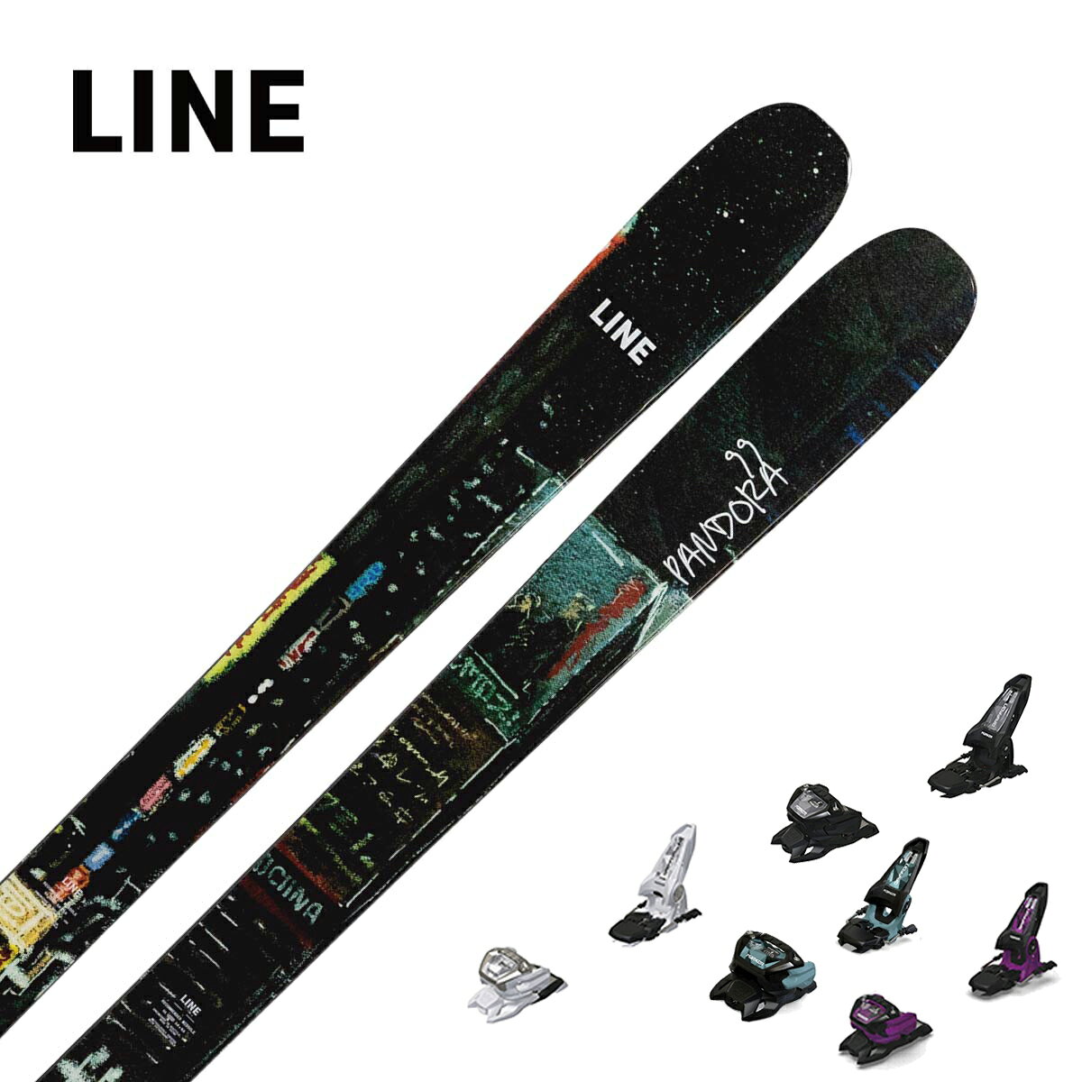 LINE ライン スキー板■PANDORA 99パンドラ 99■149cm R：( - m)サイドカット：(130/99/120 mm)■156cm R：( - m)サイドカット：(130/99/120 mm)■163cm R：( - m)サイドカット：(130/99/120 mm)■170cm R：( - m)サイドカット：(130/99/120 mm)■177cm R：(18.0 m)サイドカット：(130/99/120 mm)■184cm R：( - m)サイドカット：(130/99/120 mm)CONSTRUCTIONAspen VeneerWEIGHT1940g @ 177SUPER POWERSBio-ResinThick Cut SidewallPandora 99 は、雪質やコンディションを問わず一本で山全体を楽しみたいスキーヤーのための万能モデルです。軽量で扱いやすい一方、十分な安定感と耐久性も備えており、圧雪バーン、新雪、春の悪雪まで幅広く対応します。「今日はどんな雪だろう？」と悩む必要はありません。Pandora 99 を持っていけば、ほぼあらゆる状況を楽しむことができます。※メーカー企画書の情報で商品登録を行っております。予告なしに商品名と仕様変更される場合がございます。