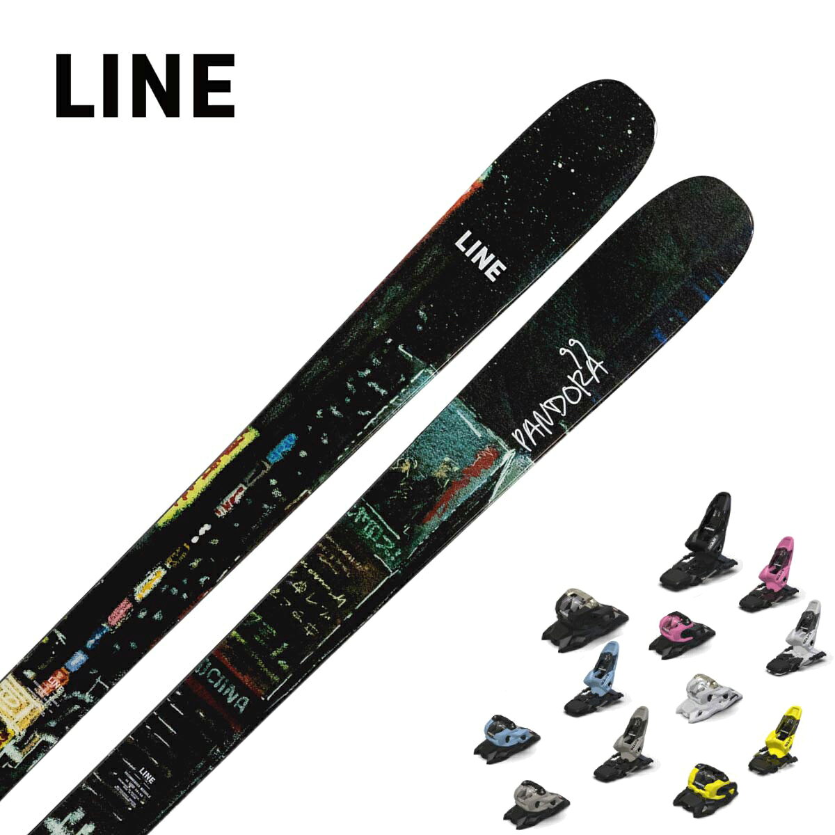 LINE ライン スキー板■PANDORA 99パンドラ 99■149cm R：( - m)サイドカット：(130/99/120 mm)■156cm R：( - m)サイドカット：(130/99/120 mm)■163cm R：( - m)サイドカット：(130/99/120 mm)■170cm R：( - m)サイドカット：(130/99/120 mm)■177cm R：(18.0 m)サイドカット：(130/99/120 mm)■184cm R：( - m)サイドカット：(130/99/120 mm)CONSTRUCTIONAspen VeneerWEIGHT1940g @ 177SUPER POWERSBio-ResinThick Cut SidewallPandora 99 は、雪質やコンディションを問わず一本で山全体を楽しみたいスキーヤーのための万能モデルです。軽量で扱いやすい一方、十分な安定感と耐久性も備えており、圧雪バーン、新雪、春の悪雪まで幅広く対応します。「今日はどんな雪だろう？」と悩む必要はありません。Pandora 99 を持っていけば、ほぼあらゆる状況を楽しむことができます。※メーカー企画書の情報で商品登録を行っております。予告なしに商品名と仕様変更される場合がございます。