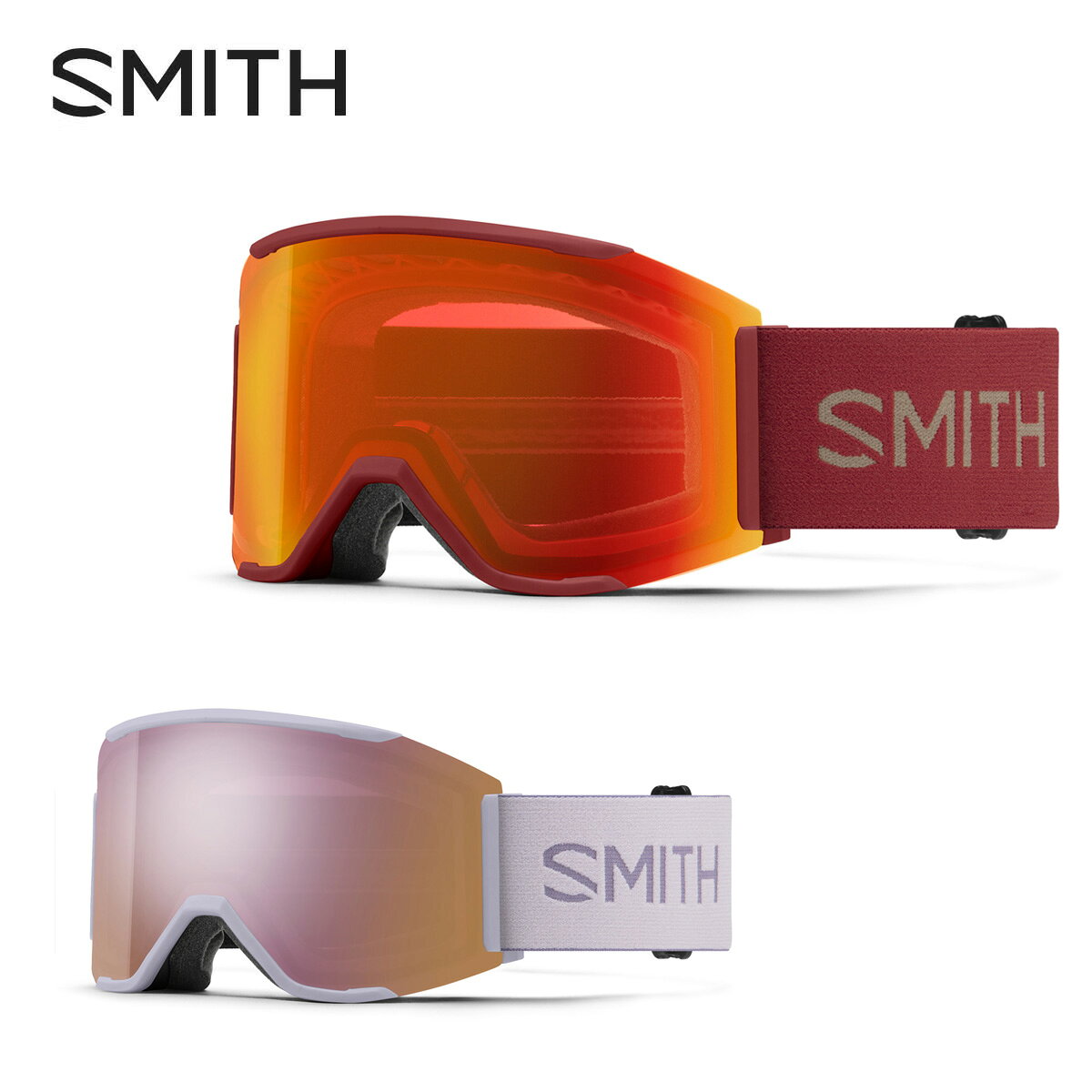 SMITH スミス スキーゴーグル■Squad MAG Early スカッド マグ アーリーモデル■カラーレンズ（可視光線透過率VLT）EXTRA LENS（可視光線透過率VLT）■IRONWOODCP EVERYDAY RED MIRROR（25％）CP STORM YELLOW FLASH（65%）■LUNAR FOGCP EVERYDAY ROSE GOLD MIRROR（23％）CP STORM ROSE FLASH（50%）FEATURES・MAG CHANEGEレンズ交換が一瞬で可能なマグネットレンズ交換システムを搭載・レンズ2枚付属で全天候対応・5倍の曇り止めテクノロジー・レンズカバー・インナーグローブ付属SMITHのアイコンモデルとも言えるSquadにMAGレンズチェンジステムを搭載させたSquad MAG。 MAGレンズチェンジシステムを搭載したロッキングシステムはフレームと一体化しているアウトリガーに配置させレンズを確実に固定する。左右のロックを押すだけで簡単にレンズを外せるため天候やコンディションの変化に応じて瞬時にレンズを交換できる。平面レンズ初の5Xアンチフォグテクノロジーを搭載した最強モデルで雪山と遊んでほしい。 クロマポップレンズ 2枚標準装備。環境を考慮したサスティナブルパッケージ。レンズカバーが付属する。※メーカー企画書の情報で商品登録を行っております。予告なしに商品名と仕様変更される場合がございます。