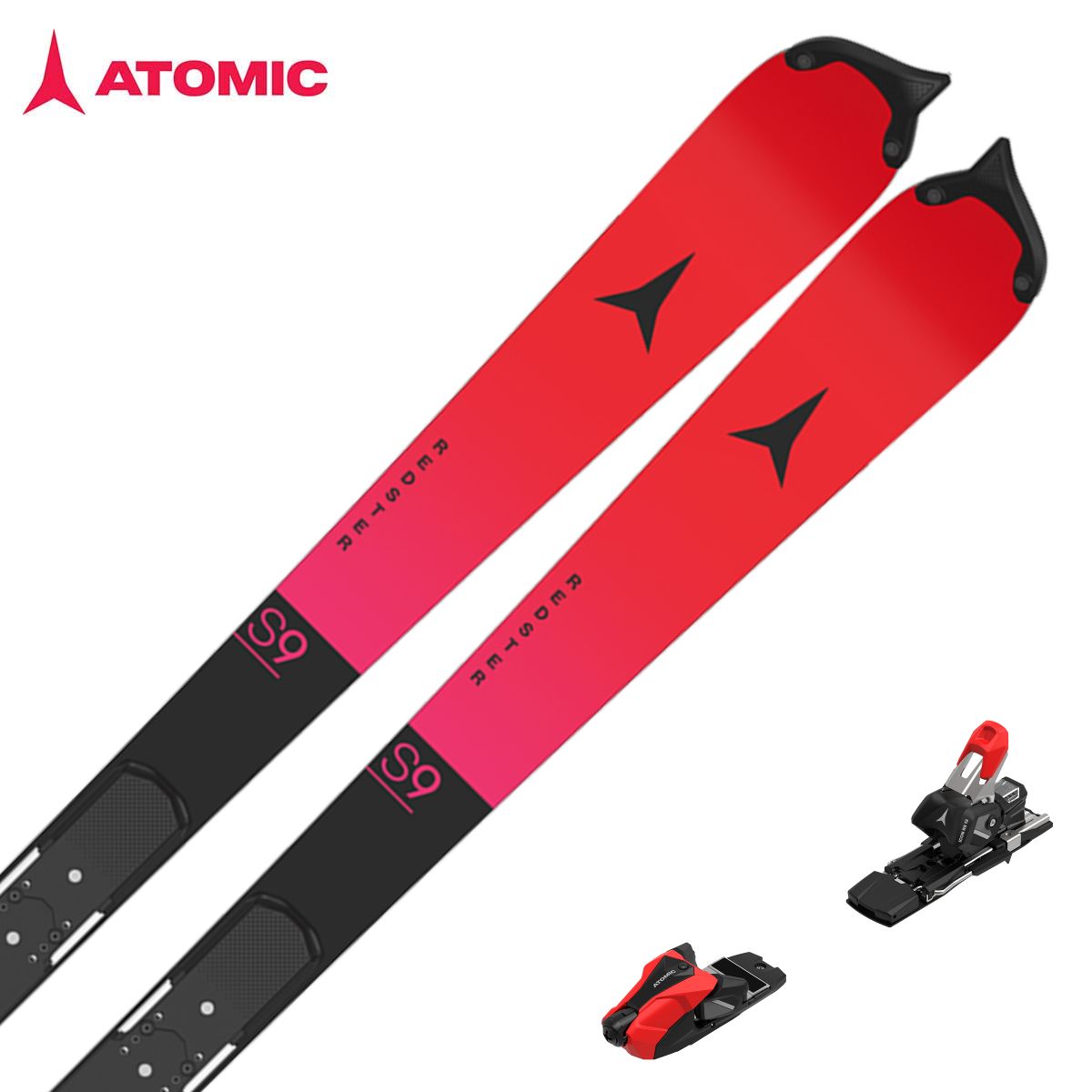ATOMIC アトミック スキー板 レディース ジュニア ＜2027＞REDSTER S9 FIS 155/ AA0030918 + ICON RS 12 ビンディング セット 取付無料【FIS対応】