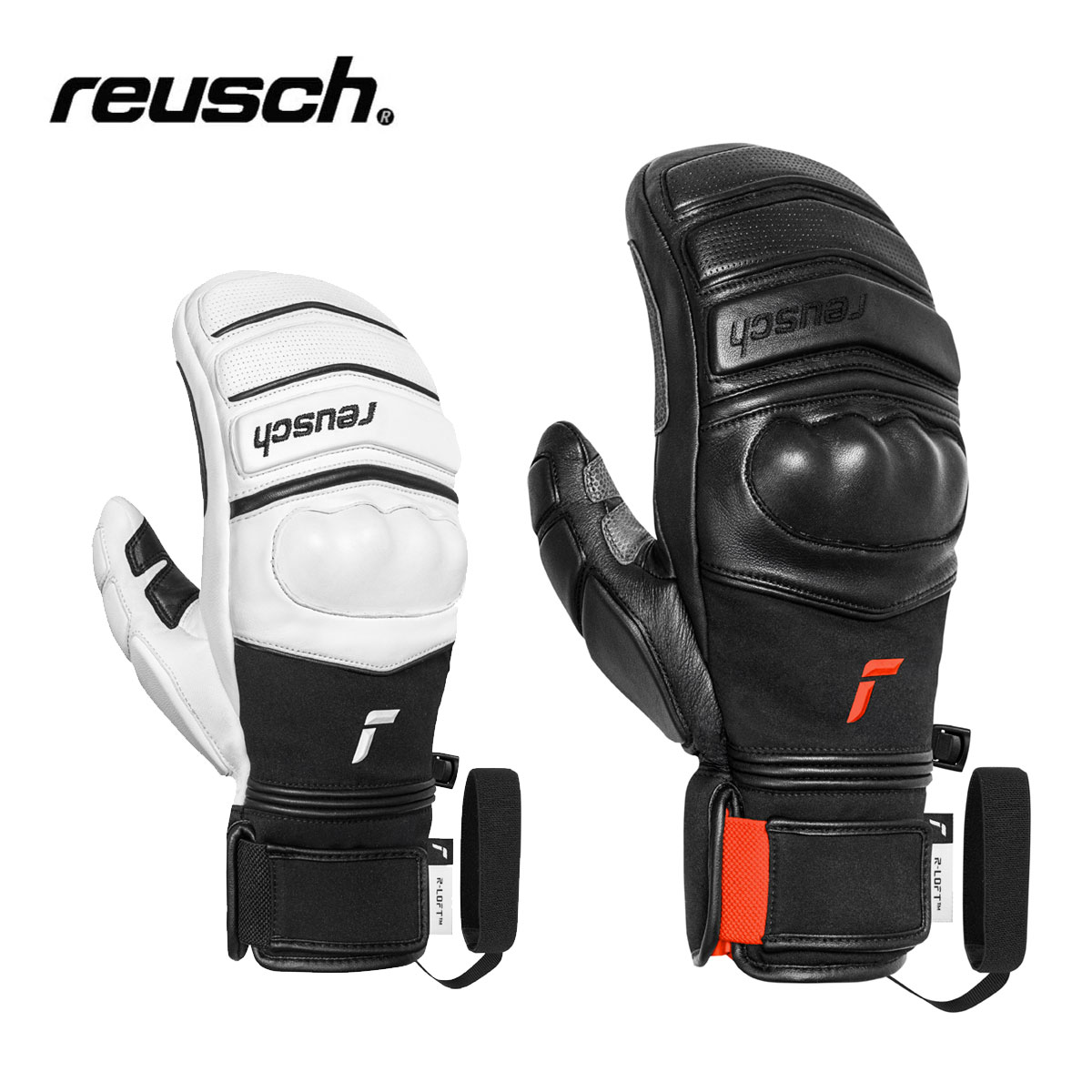 REUSCH ロイシュ スキーグローブ■6501405 WORLD CHAMP MITTEN ワールドチャンプ ミトンカラー■1101 ホワイト / ブラック■7809 ブラック / フルオレッドサイズ6.5-9.0多くのレーサーから支持される保温性の高いミトンタイプのレーシンググローブです。柔らかなシープスキンによる優れたグリップ感の人気モデルがNEWデザインになりました。・コンポジットナックルプロテクション・ソフトフィンガー＆サムプロテクション・強化パーム・サム・インデックスフィンガー・サイドウォール・サム・インデックスフィンガー・サイドウォール・フルレザーミトン・コンフォートリーシュ・タイトカフ・フィンガーライニング■EXTRA WARMPrimaLoft、R-LOFTなどの高性能な中綿を使用、もしくは厚手レザーの比率の高い暖かいグローブ。■WINDPROOFSTORMBLOXXを使用した防風に優れたグローブ。もしくは、特殊なシートを使用しないグローブ。■EXTRA BREATHABLE特殊なシート等を使用せず、通気性の優れたグローブ・R-LOFT・FINGER LINING・STORM LEASH※メーカー企画書の情報で商品登録を行っております。予告なしに商品名と仕様変更される場合がございます。