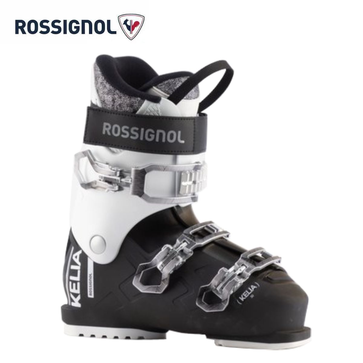 ROSSIGNOL ロシニョール スキーブーツ■KELIA 50 ケリア 50フレックス（硬さ）：50ラスト（幅）：104mmCOLOR・BLACK/WHITESIZE・22.5cm、23.5cm、24.5cm、25.5cm、26.5cm、27.5cm(HALF　SIZES　ONLY)WEIGHT(1/2 PAIR)・1450TECHNOLOGY・SENSOR MATRIX・BI-INJECTED ENTRYSTRUCTURE・SHELL MATERIAL/POLYOLEFINE・CUFF MATERIAL/POLYOLEFINE・CUFF DETAILS/LOW CUFF (SIZES 22.5-25.5)LINER・CUSTOMISATION/CUSTOM・THERMAL INSULATION/POLARCLOSURE SYSTEM・BUCKLES/3 MICRO※メーカー企画書の情報で商品登録を行っております。予告なしに商品名と仕様変更される場合がございます。