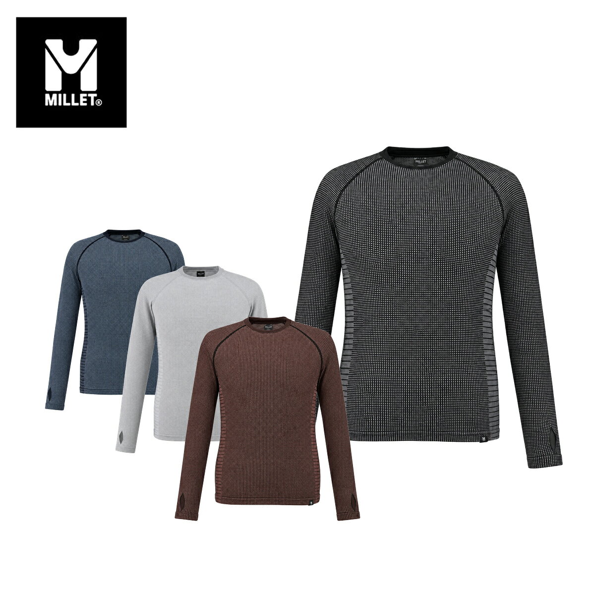 ミレー MILLET スキーアンダーウェア トップス■MIV01905WAFFLE WOOL CRW M ワッフルウールクルーメンズ素材・WAFFLE WOOL // WO70% NY26% PU4% 18.5μMERINOファンクション・Active fit 体に近いこのフィットは、動きの多い登山/マウンテンスポーツなどに最適なフィットです。・JP 日本企画製品COLOR・N0247/BLACK-NOIR・N4809/HEATHER GREY・N6548/SHADOW BLUE・N3536/TRUFFLESIZEEU_XS/S/JP_M/L、EU_M/L/JP_L/XL重量192g(M)極上の肌触りとフィット感で身体を包む、軽くて暖かいメリノウール混ベースレイヤー/18.5マイクロメートルの極細メリノウール配合/コンピューター編み/ワッフルニット組織※メーカー企画書の情報で商品登録を行っております。予告なしに商品名と仕様変更される場合がございます。