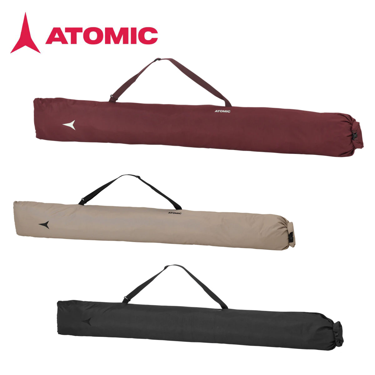 メーカー希望小売価格はメーカーカタログに基づいて掲載しています ATOMIC アトミック スキーバッグ■A SLEEVEア スリーブCOLOR：品番・Maroon：AL5053510・Beige：AL5053530・Black：AL5053520FABRIC・PVC free・Water/Stain Resistant FabricDIMENSIONS(H x L x W)（cm）・205x34cmWEIGHT・320gCONSTRUCTION・Adjustable Shoulder Strap・Length Adjustment: Rolltop原産国・VIETNAM製■特徴1台用 バッグの開閉方法(ベルトと金具) 防水・撥水加工 ※メーカー企画書の情報で商品登録を行っております。予告なしに商品名と仕様変更される場合がございます。