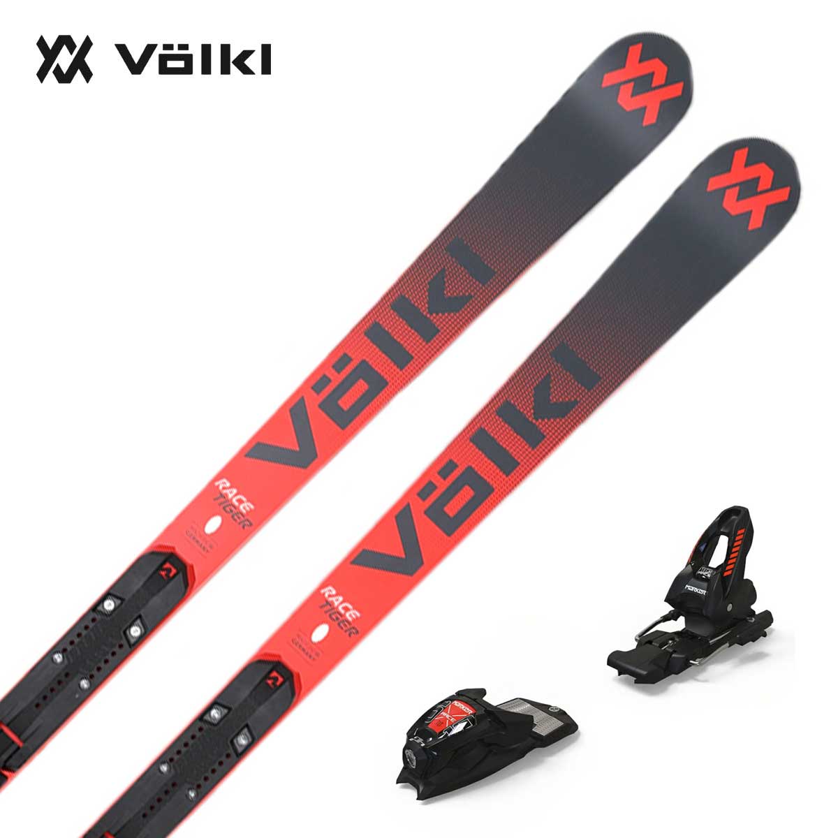 メーカー希望小売価格はメーカーカタログに基づいて掲載していますVOLKL フォルクル スキー板■RACETIGER GS JR WC レースタイガー GS ジュニア WC■144cm R：(15 m)サイドカット：(102/65/84 mm)■151cm R：(17 m)サイドカット：(102/65/84 mm)■158cm R：(17 m)サイドカット：(104/65/86.5 mm)■165cm R：(18 m)サイドカット：(106/64/87 mm)■170cm R：(19 m)サイドカット：(106/64/87 mm)Plate/Binding・Plate：JR RACE INTERFACE（130 cm - JR Plate S , 137 - 170 cm - JR Plate L）・Binding：RACE 10・対応ソールサイズ:230-334mm品番V2510810.000TECHNOLOGY・TIP ROCKER・Full Sidewall ABS・Full Titanal・Grown Layup・Base: P-Tex 4504・Zebra structureCOREMultilayer WoodcoreBeech / Poplar 50 / 50 (130 cm - 151 cm)Beech / Poplar 73 / 27 (158 cm - 170 cm)重量1750 g * @ 170 cm (w/o Binding)＊Weight can vary slightly due to the production cycles.原産国ドイツ※メーカー企画書の情報で商品登録を行っております。予告なしに商品名と仕様変更される場合がございます。