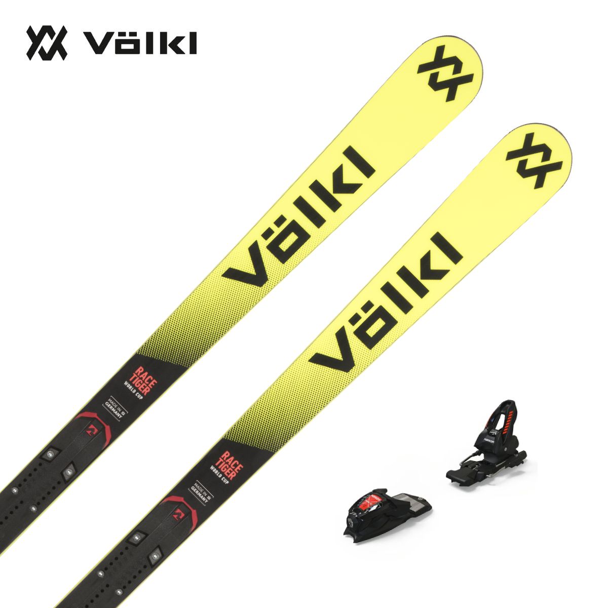 VOLKL フォルクル スキー板 キッズジュニア＜2027＞RACETIGER GS R JR JR-PLATE + RACE 10/V2610810.000/ビンディング セット 取付無料