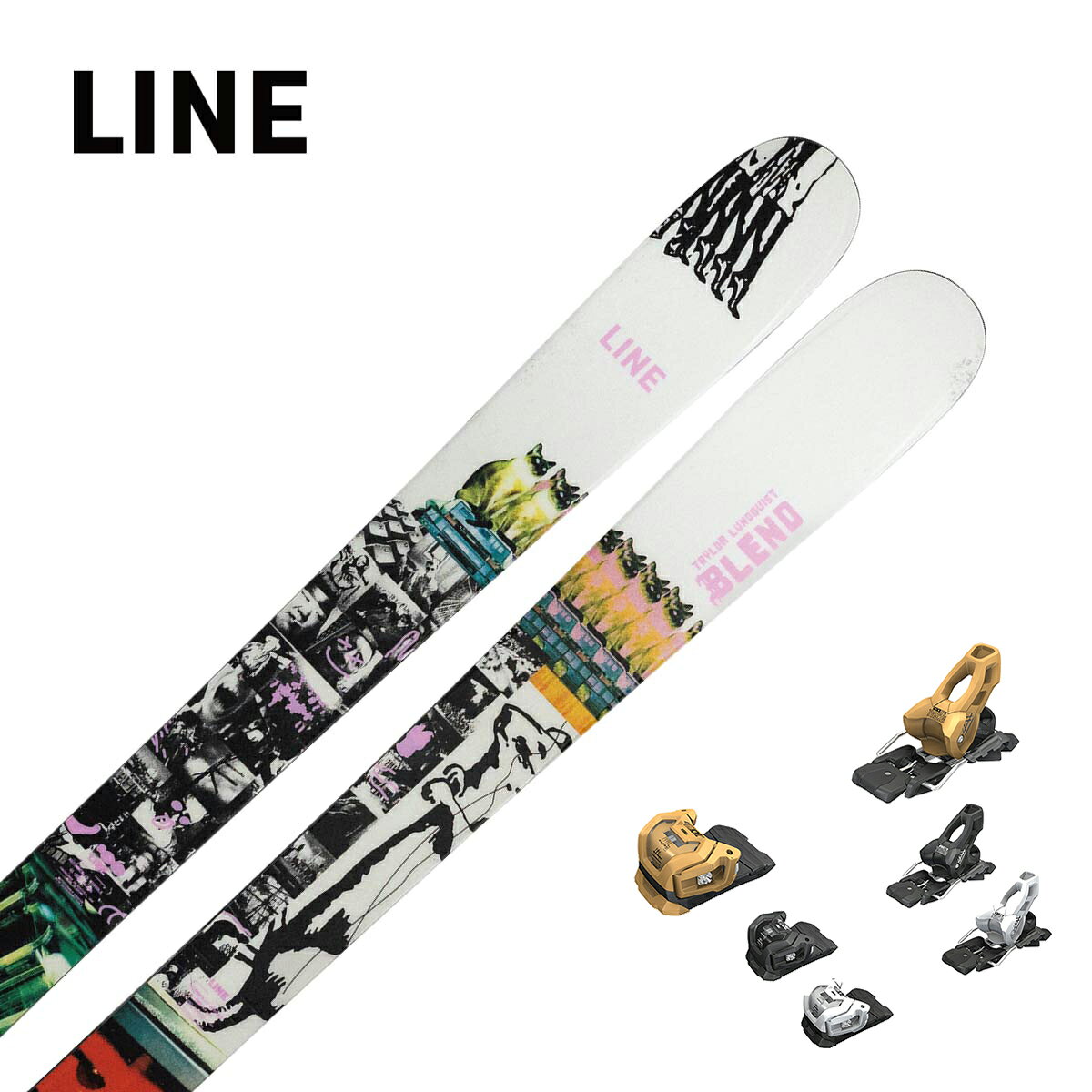 LINE ライン スキー板■BLEND TBLブレンド TBL■163cm R：( - m)サイドカット：(129/98/120 mm)■169cm R：( 17.0 m)サイドカット：(129/98/120 mm)■175cm R：( - m)サイドカット：(129/98/120 mm)■180cm R：( - m)サイドカット：(129/98/120 mm)PROFILE4-4-4 @ 169CONSTRUCTIONAspenWEIGHT1890g @ 169SUPER POWERSCarbon OlliebandButter Zone Flex PatternTaylor Lundquist の個性的なライディングスタイルを体現した Blend TBL。パークやストリートでクリエイティブな滑りを追求するために設計されたモデルで、Blend の高い操作性と耐久性を維持しながら、Taylor の世界観を反映した特別仕様となっています。トリック、スタイル、そして独創性を重視するライダーのためのプロモデルです。※メーカー企画書の情報で商品登録を行っております。予告なしに商品名と仕様変更される場合がございます。