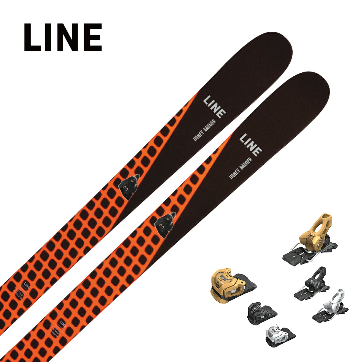 LINE ライン スキー板■HONEY BADGERハニー バジャー■144cm R：( - m)サイドカット：(120/92/116 mm)■155cm R：( - m)サイドカット：(120/92/116 mm)■166cm R：( - m)サイドカット：(120/92/116 mm)■172cm R：( - m)サイドカット：(120/92/116 mm)■177cm R：(19.5 m)サイドカット：(120/92/116 mm)PROFILE3-4-3 @ 177CONSTRUCTIONAspen VeneerWEIGHT1661g @ 177SUPER POWERSCarbon OlliebandHoney Badger は、とにかく丈夫で遊び倒せるフリースタイルスキーです。レールやボックスを攻めるジブ、地形を使ったボンク、ジャンプ、タップ系トリックなど、どんな遊び方にも対応。パークだけでなくストリートやゲレンデ全体を自由に滑り回りたいライダーのために作られています。高い耐久性と扱いやすさを備えながら価格も比較的手頃で、「最初の本格フリースタイルスキー」としても魅力的な一本です。※メーカー企画書の情報で商品登録を行っております。予告なしに商品名と仕様変更される場合がございます。