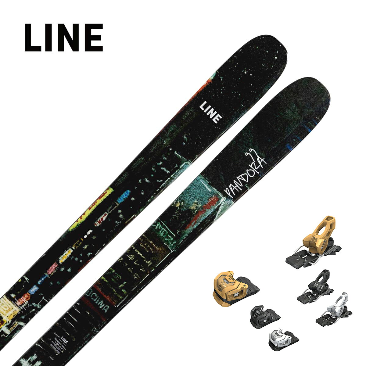LINE ライン スキー板 メンズ レディース＜2027＞PANDORA 99 / LN26176400 + ＜27＞ATTACK LYT 11 GW ビンディング セット 取付無料【グリップウォーク対応】