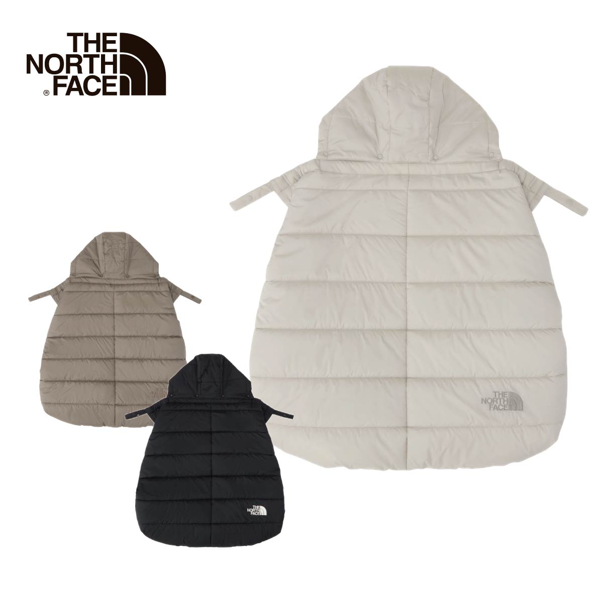 ザ・ノース・フェイス THE NORTH FACE スキー ベビー■NNB72501Baby Shell Blanket ベビーシェルブランケット素材〈表地〉Nylon Ripstop ECO （ナイロン100%)〈中わた〉V-MOTION ECO （ポリエステル100%)〈裏地〉Recycled Polyester Taffeta （ポリエステル100%)COLOR・フォッシルアイボリー・ガーネット・ブラックファンクション・VMOTION：化繊わたをアコーディオン状に形成することで、ストレッチ性と嵩高性の両方を実現した中わた素材。汗や湿気、雨などの水濡れに強く、軽量性に優れ、やわらかな着心地を持ち合わせている。・WATER RESISTANT：はっ水機能・PACKBLE：折りたたんで本体のポケットに収納、コンパクトに持ち運び可能●フード取り外し可能●パッカプル仕様●ドットボタンによる取付仕様●Baby Fleece Lining Blanketと連結可能抱っこひもやベビーカーに装着可能、携帯にも便利な保温カバードットボタンのついたストラップで抱っこ紐やベビーカーに装着可能。表地にははっ水加工を施した軽量のナイロン素材を採用。中わたには保温性・かさ高性に優れた「V-MOTION ECO」を採用。汚れたら気軽に洗濯できるイージーケア設計。専用ボタンでBaby Fleece Lining Blanketと連結可能で、保温性を高めるレイヤリングが可能。※メーカー企画書の情報で商品登録を行っております。予告なしに商品名と仕様変更される場合がございます。