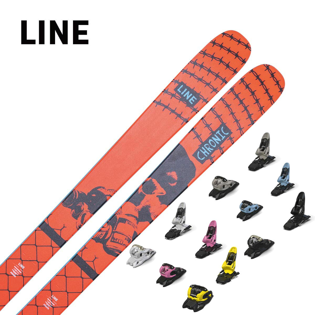 メーカー希望小売価格はメーカーカタログに基づいて掲載していますLINE ライン スキー板■CHRONIC 94 クロニック 94■164cm R：( - m)サイドカット：(123/94/117 mm)■171cm R：( - m)サイドカット：(123/94/117 mm)■178cm R：(16.3 m)サイドカット：(123/94/117 mm)■185cm R：( - m)サイドカット：(123/94/117 mm)CONSTRUCTION:Aspen VeneerWEIGHT:1920g @ 178SUPER POWERS:Bio-ResinThick Cut SidewallThin Tip**Chronic 94（クロニック94）**は、オールマウンテン・フリースタイルの楽しさを追求するために設計された、LINEが誇る最高峰のフリースタイルスキーです。コア内部の結合力を高めるバイオレジン、チップとテールの耐久性を強化するThin Tipテクノロジー、エッジの強度を高めるThick-Cutサイドウォールを採用し、これまでで最もタフなフリースタイルスキーに仕上がっています。さらに洗練されたシェイプと相まって、持続可能性・耐久性・高性能を兼ね備えた1本に。早朝の圧雪バーンを切り裂くカービングでも、大型ジャンプに挑むフリースタイルシーンでも、その性能を存分に発揮します。ハードなライディングに応える、高耐久×高性能のフリースタイルスキー。それがChronic 94です。 ※メーカー企画書の情報で商品登録を行っております。予告なしに商品名と仕様変更される場合がございます。