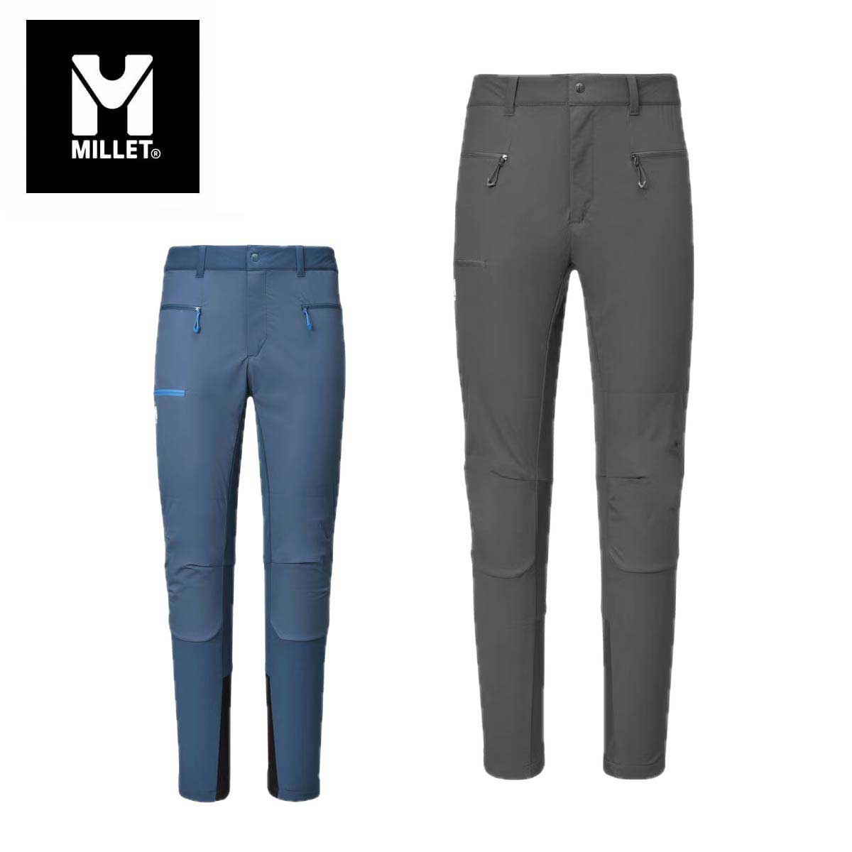 ミレー MILLET スキーウェア■MIV10648SENECA HYBRID PANT M セネカ ハイブリッド パンツソフトシェルとシェルの要素を併せ持つ、アクティビティ中の行動力を高めたアクティブパンツ低温下で動き続けるハイテンポのアクティビティに対応した秋冬向けアクティブパンツ。風を防ぎつつ、巧みな立体裁断とストレッチ性によって十分な動きやすさを提供します。背面と股下の裏地には通気性を重視したグリッドフリースと、フロントの裏地には保温性に優れたハイロフトフリースを適材適所に配置し、行動時には快適な保温性を提供しつつ、同時に余分な熱を逃してくれます。さらに裾はエッジガードと拡張できるジッパーを備え、ウィンターブーツなどにも対応します。・太腿ジップポケット・ジップハンドポケット x 2・ストレッチ素材・ベルトループ・レギュラーカット・スナップボタンとジッパーフライのフロント・拡張できるジッパーとエッジガード付きの裾素材ライエッジ ストレッチ プレーン 2層 ポリエステル100% x ハイロフト フリース リサイクル リサイクルポリエステル100% PFCフリー耐久撥水加工COLOR・BLACK - NOIR/N0247・DARK DENIM/N0395SIZE36,38,40,42・重さ：415g ※メーカー企画書の情報で商品登録を行っております。予告なしに商品名と仕様変更される場合がございます。
