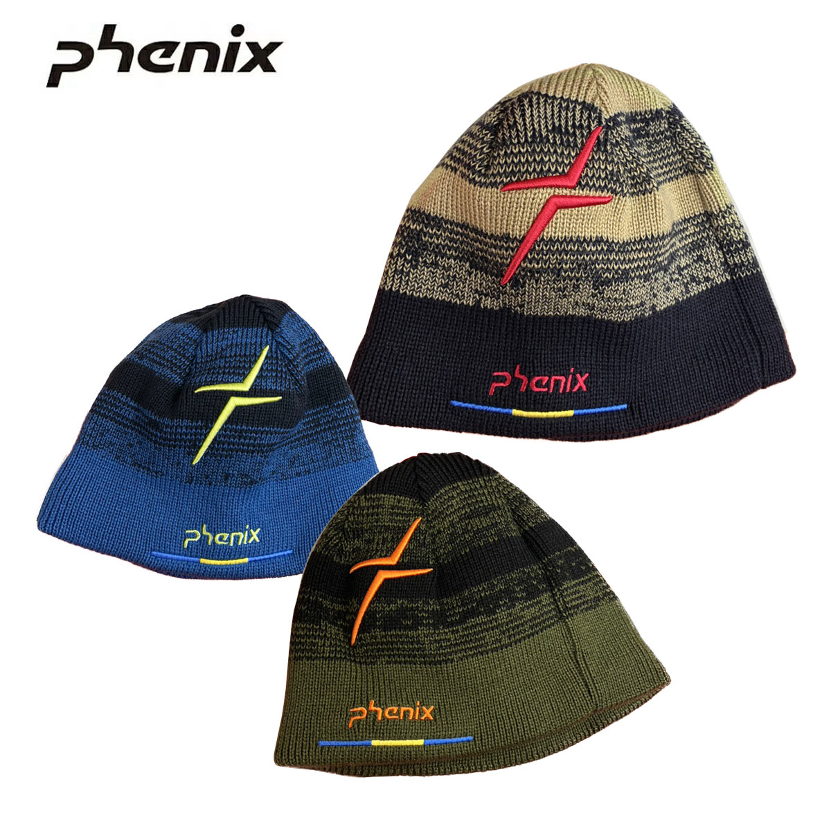 フェニックス Phenix スキーニット帽■ EFB26HW87SWE Sweden Junior Knit Cap スウェーデン ジュニアニットキャップ素材・ACRYLIC100％・POLYESTER95%・SPANDEX5％COLOR・BLUE / PH6200・KHAKI / PH2900・NAVY / PH6500SIZEJFMade in China○シーズンテーマのオーロラをジャガードで表現したジュニアニットキャップ。○裏地(フリース)吸汗/速乾※メーカー企画書の情報で商品登録を行っております。予告なしに商品名と仕様変更される場合がございます。