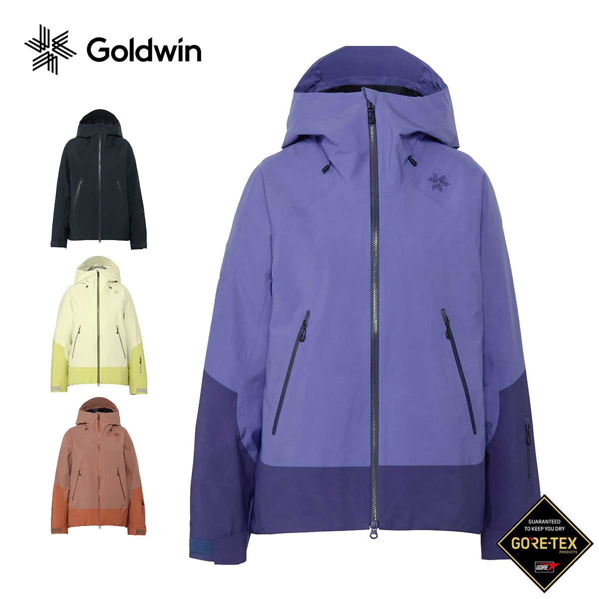 メーカー希望小売価格はメーカーカタログに基づいて掲載しています GOLDWIN ゴールドウイン スキーウェアアウター ジャケット ■GW05307W's GORE-TEX 2L Jacket ウィメンズ・ゴアテックス・2L・ジャケット 素材〈表地〉GORE-TEX 2 層（ポリエステル100%)〈裏地〉ナイロン100%（表地・裏地コーティンク等樹脂加I)ファンクション・GORE-TEX・RECCO・GREEN MATERIAL・REGULAR FIT重量約619g（サイズ3)COLOR・IJ/イワグンジョウ・CE/カーポン・AW/アロエウォッシュ・CC/コニャックSIZE1/S 2/M 3/L 4/XL女性の体型に基づき適度なゆとりの立体パターンとミニマルなデザインのジャケットです。※メーカー企画書の情報で商品登録を行っております。予告なしに商品名と仕様変更される場合がございます。