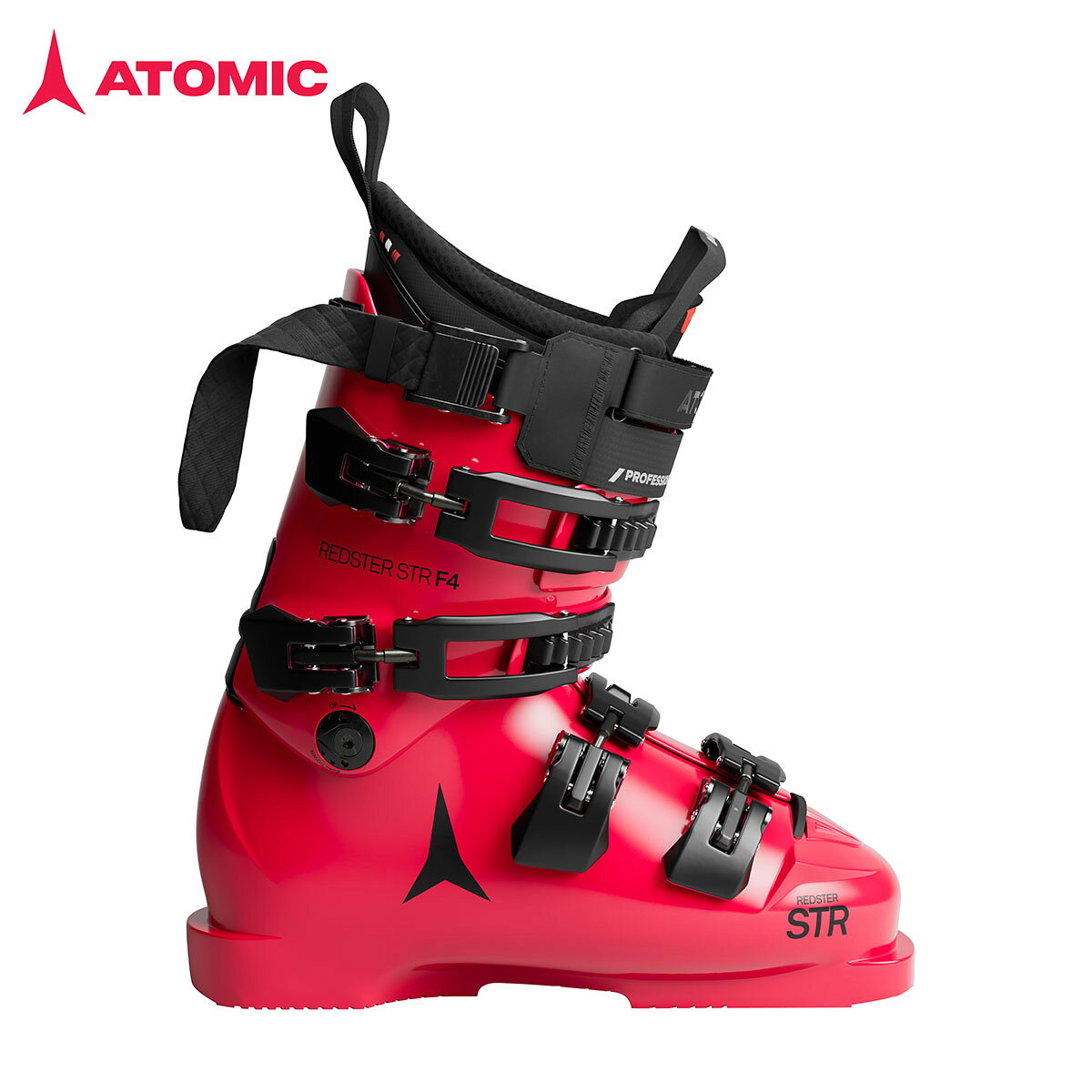 メーカー希望小売価格はメーカーカタログに基づいて掲載しています ATOMIC アトミック スキーブーツ■REDSTER STR F4レッドスター STR F4AE5031760フレックス（硬さ）：130ラスト（幅）/ フィット：91mm Narrow Racing LastCOLOR・Red Tension / Black / MagentaSIZE RANGE・22/22.5 - 26/26.5SHELL TECHNOLOGY・STR Wall Thickness・1° Sole Canting・Depth Guide Boot BoardCUFF TECHNOLOGY・Dual-Sided Cuff Alignment・Power ControlSHELL / CUFF MATERIAL・Formula PU Shell / PU CuffCUFF HEIGHT・Regular Cuff - All SizesLINER MODEL・World Cup Race LinerLINER TECHNOLOGY・Redster AFS Tongue・Ankle Retention System ・Microfiber Outer・Full Lacing・Dual Velcro SpoilerPOWER STRAP・55mm Professional Dual StrapCUFF / SHELL CLOSURE・Magnesium Elite BucklesFORWARD LEAN / SHELL ROTATION・16° （Default）, 18° / 0°BOOT SOLE・Redster Solid SoleNORM・Alpine Norm ISO 5355 - Type AWEIGHT(g) / BOOT SIZE(cm)・2,174 / 26/26.5WHAT’S IN THE BOX・Size Adjuster・2nd Power Control Screw・Liner Laces・Liner Spoilerプロレベルの安定性と軽量レーサー向けのミッドレンジの剛性を備えた、幅の狭い足用にデザインされた130フレックスのレースブーツ。原産国 ROMANIA ※メーカー企画書の情報で商品登録を行っております。予告なしに商品名と仕様変更される場合がございます。