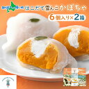 北海道 はこだて 雪んこ かぼちゃ 6個入り 2箱 計12個 北海道産 カボチャ 南瓜 スイートポテト 生クリーム 大福 かぼちゃ スイーツ デザート 父の日 ...