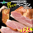 デカデカ ベーコンブロック 約2.5kg ベーコン ブロックベーコン 厚切りベーコン スモークベーコン 手作り 自家製 国産ベーコン 大容量 惣菜 業務用 業務...