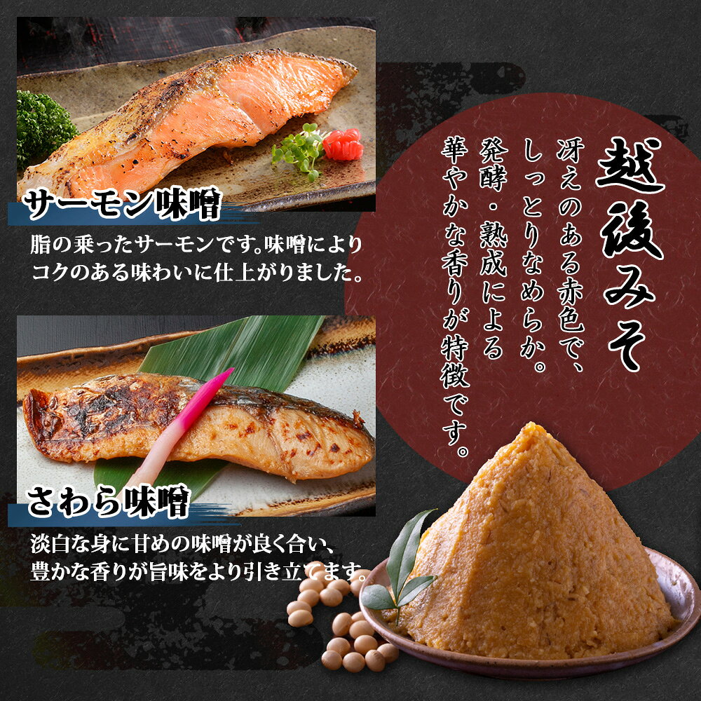 越後みそ漬け 2種 食べ比べ サーモン味噌 さわら味噌 各3切れ （鮭 サケ さけ 鰆 さわら 味噌漬け みそ漬け 魚 越後みそ 越後味噌 個包装 おかず ギフト 食べ物 ご飯のお供 御歳暮 冬ギフト 年末年始 冬グルメ プレゼント 贈り物 越季 新潟県 南魚沼市） お歳暮 snowland-10041229 北国からの贈り物(北海道グルメ) サンプル画像3