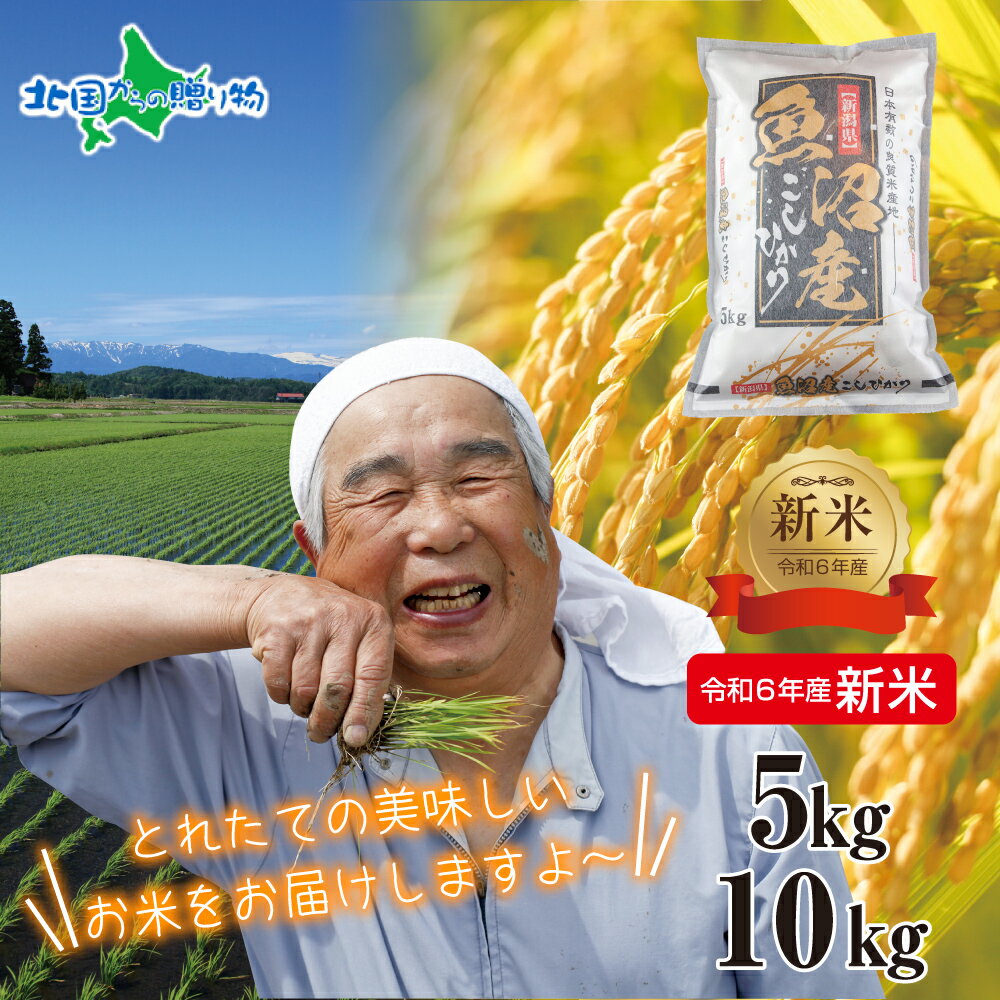 【新米】令和6年産 南 魚沼産 コシヒカリ お米 （5kg／10kg） 精米済み（お米の美味しい炊き方ガイド付き）新米予約 新潟産 新潟県産 南魚沼産コシヒカリ 南魚沼産こしひかり お米 米 10kg 送料無料 こしひかり 新潟 米 5キロ 10キロ 白米 敬老の日 新米 先行予約 送料無料のサムネイル