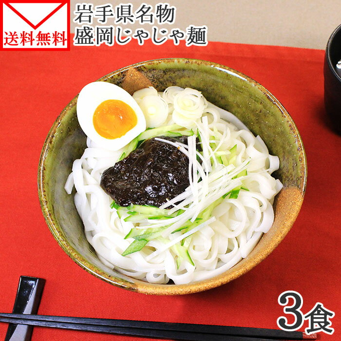 盛岡じゃじゃ麺 3食 岩手県産 米粉麺 ノングルテン 生麺 1000円ポッキリ 送料無料 グルメ食品 メール便 ポイント消化 買い回り 買い周り 買いまわり ジャージャー麺 米粉 グルテンフリー 麺 ジャジャ麺 お取り寄せ 母の日 グルメ ご当地麺 ご当地グルメ 北国からの贈り物