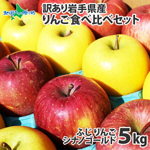 岩手県産 訳あり りんご食べ比べ 18-20玉 計5kg前後 ふじ シナノゴールド 送料無料 林檎 リンゴ りんご 訳あり ワケあり 果物 家庭用 自家用 産地直送 産直 旬の果物 フルーツ お取り寄せ グルメ