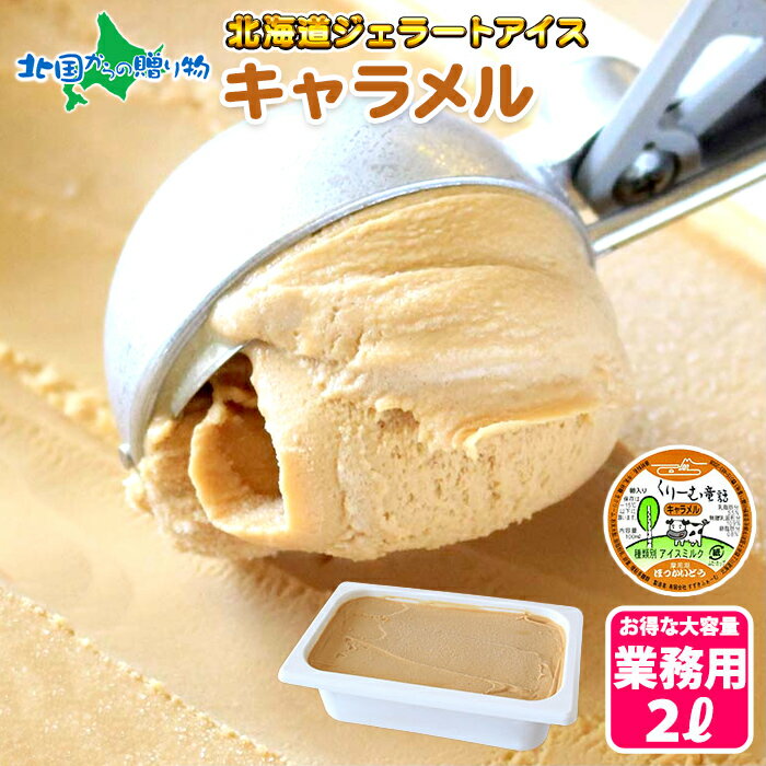 くりーむ童話 北海道 アイスクリーム キャラメル ジェラート 2L 業務用 2リットル アイス 大容量 いっぱい アイスクリーム 業務用 牛乳 北海道 お取り寄せ スイーツ 手作り アイス Gift プレゼント 父の日 母の日 アイス クリームのサムネイル
